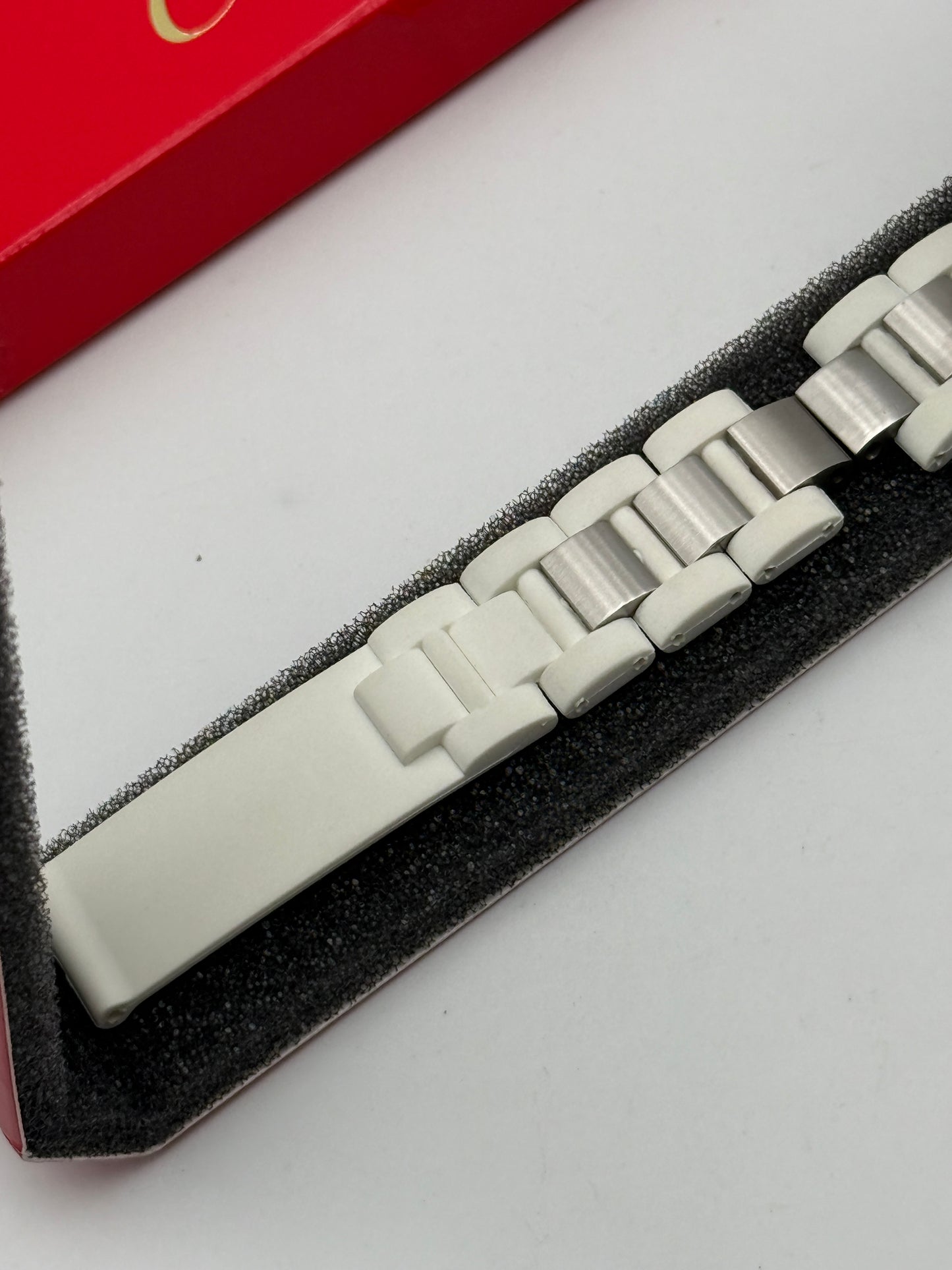 Cartier cinturino strap rubber chronoscaphe 21 9119 2332 mx0067rg ch00 strap elasto fkm wht for adj depl