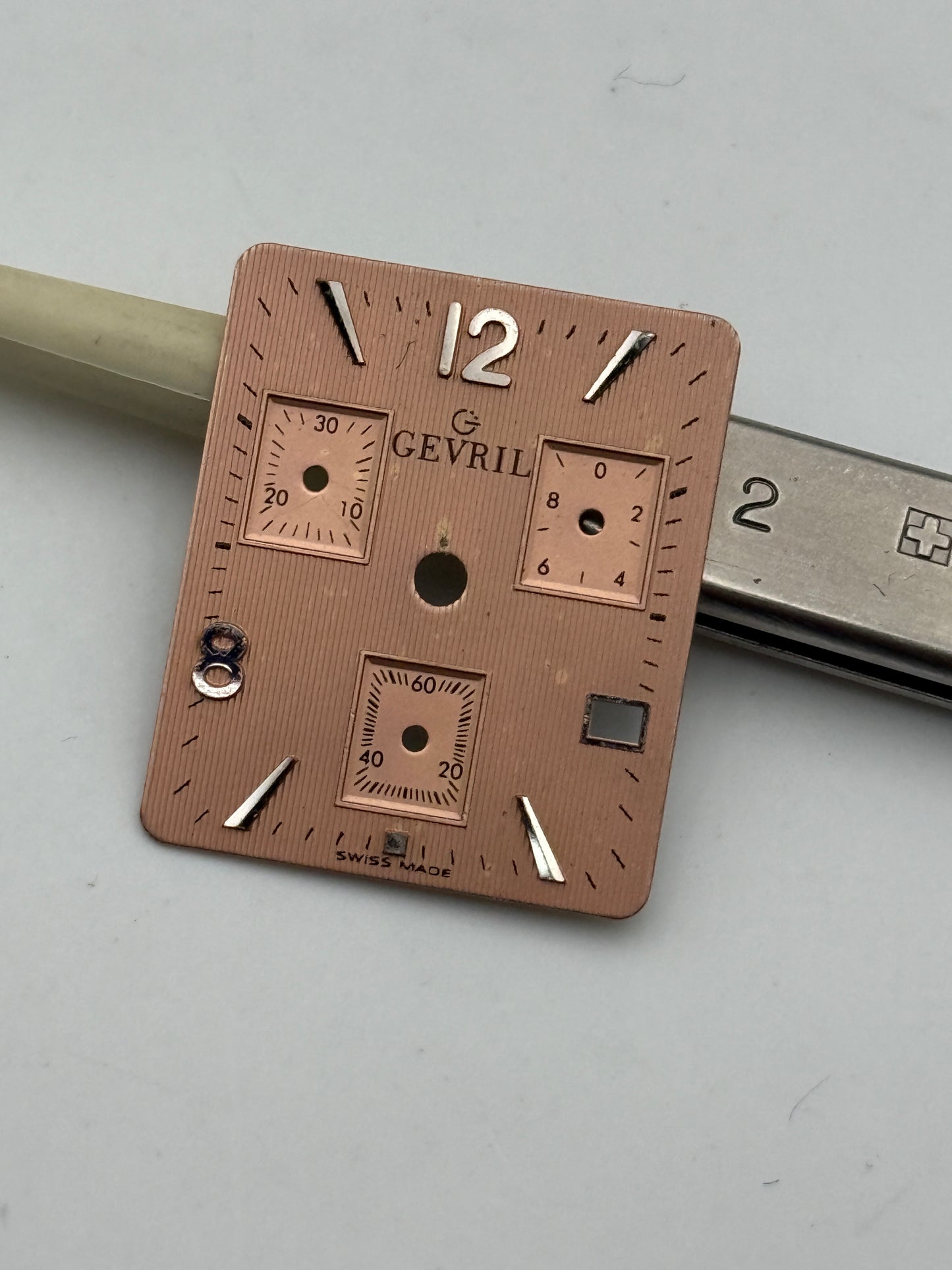 gevril chono quartz 20.8mm dial quadrante