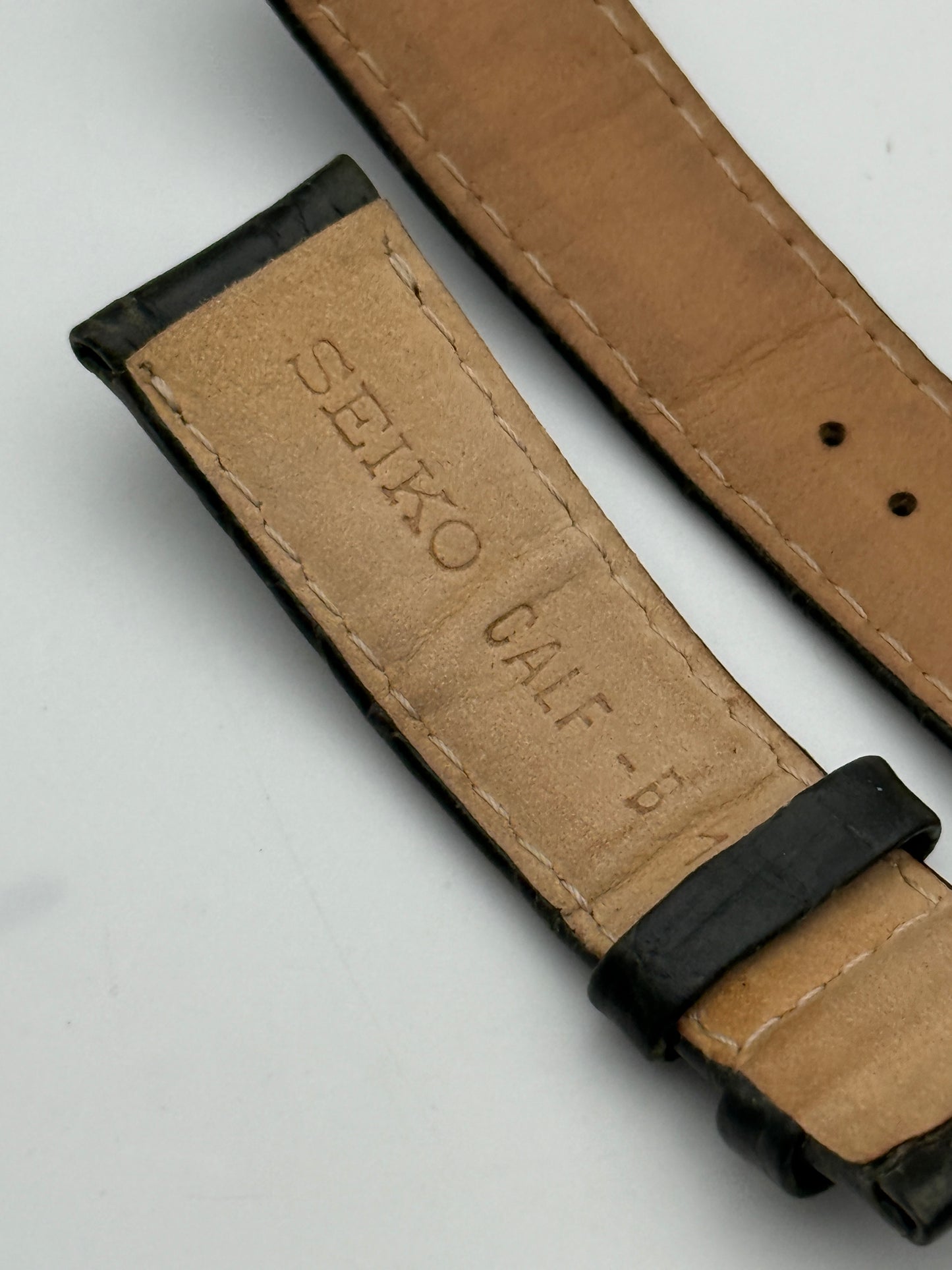 seiko 19mm calf-b 19 cinturino strap leather