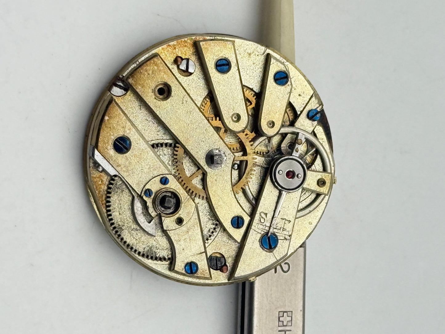 anonimo pocket watch cilindro chiavetta 34mm keys cylinder movement movimento