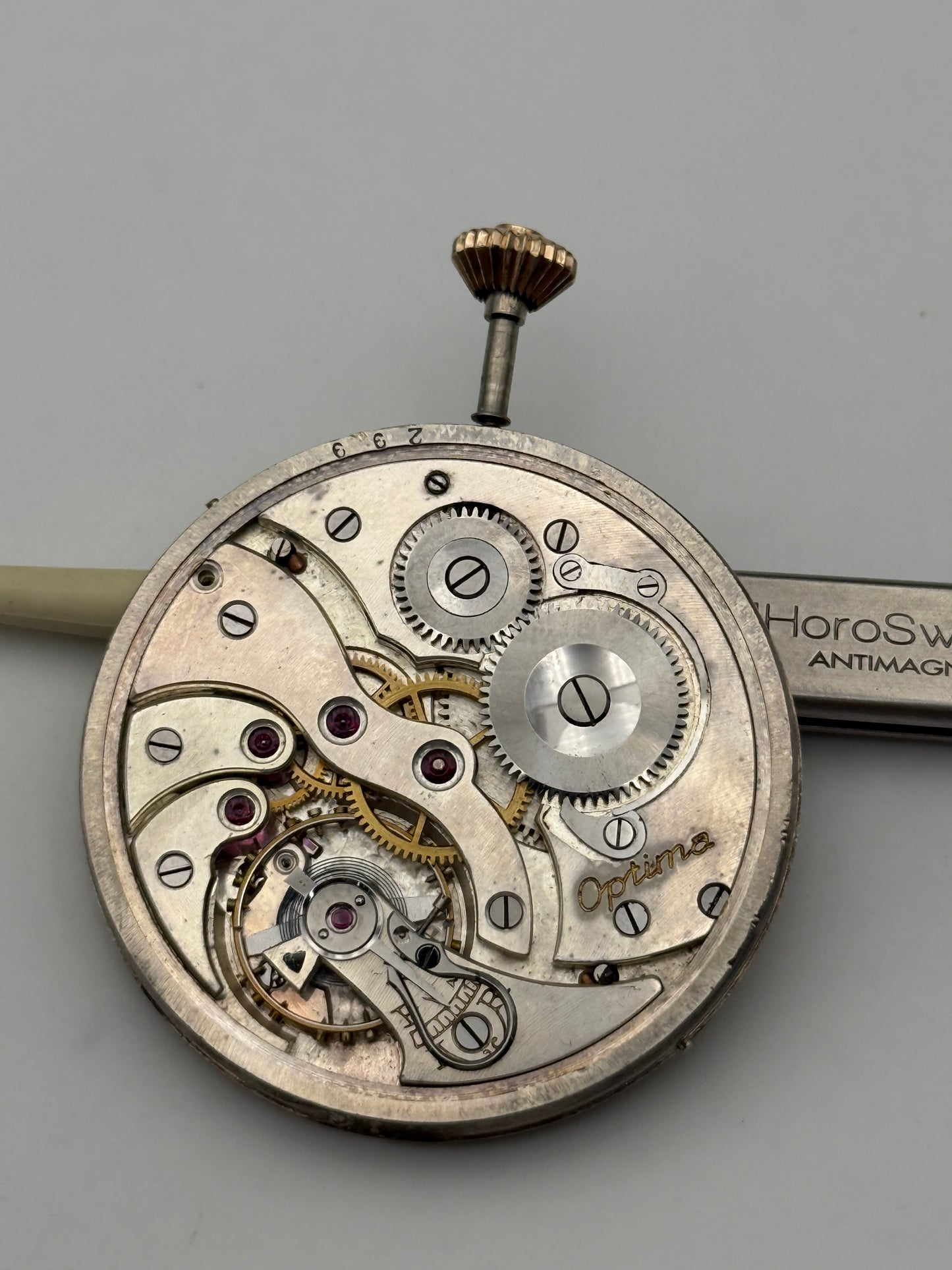 optima watch 40mm pocket watch movement movimento