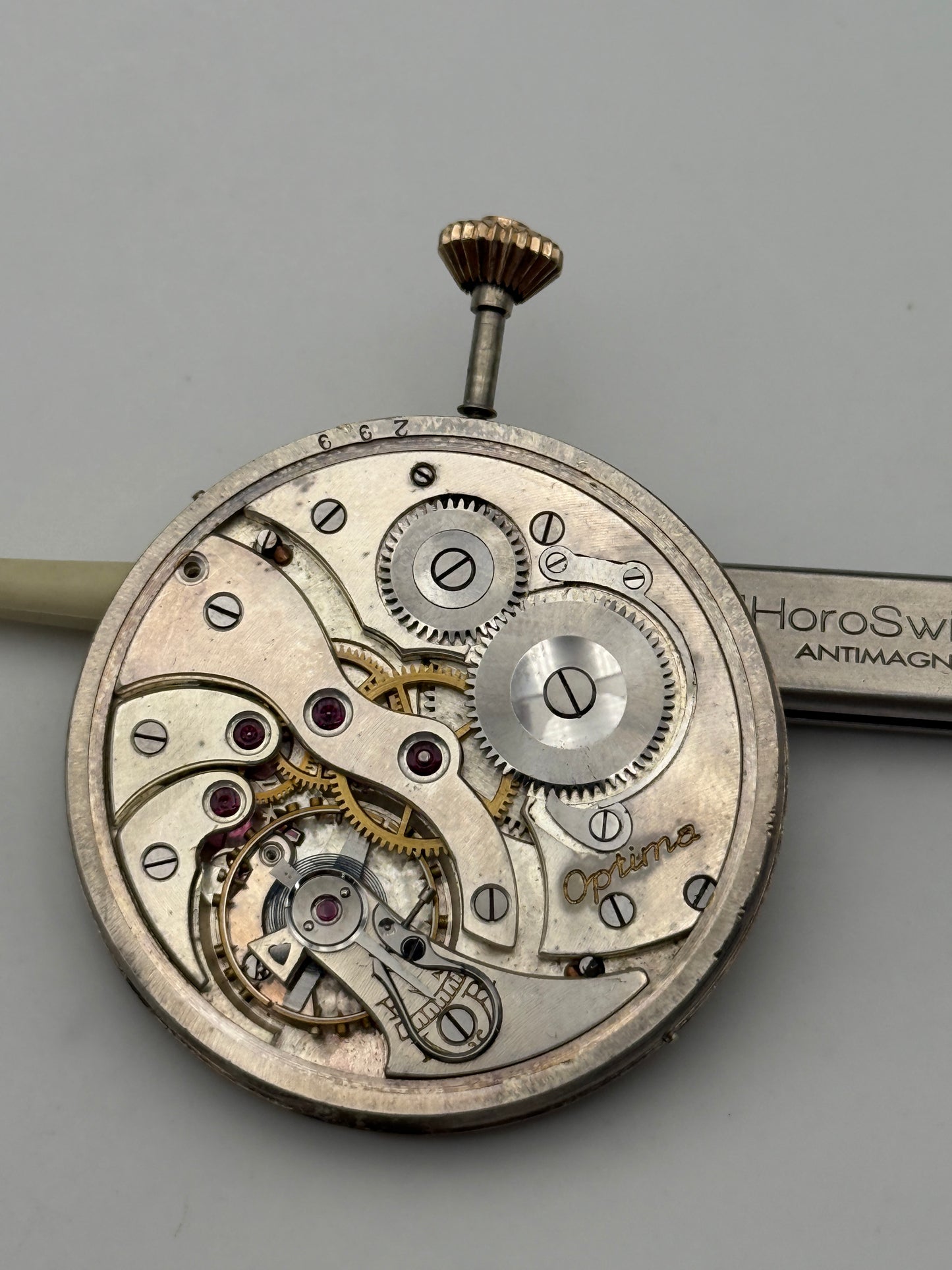 optima watch 40mm pocket watch movement movimento