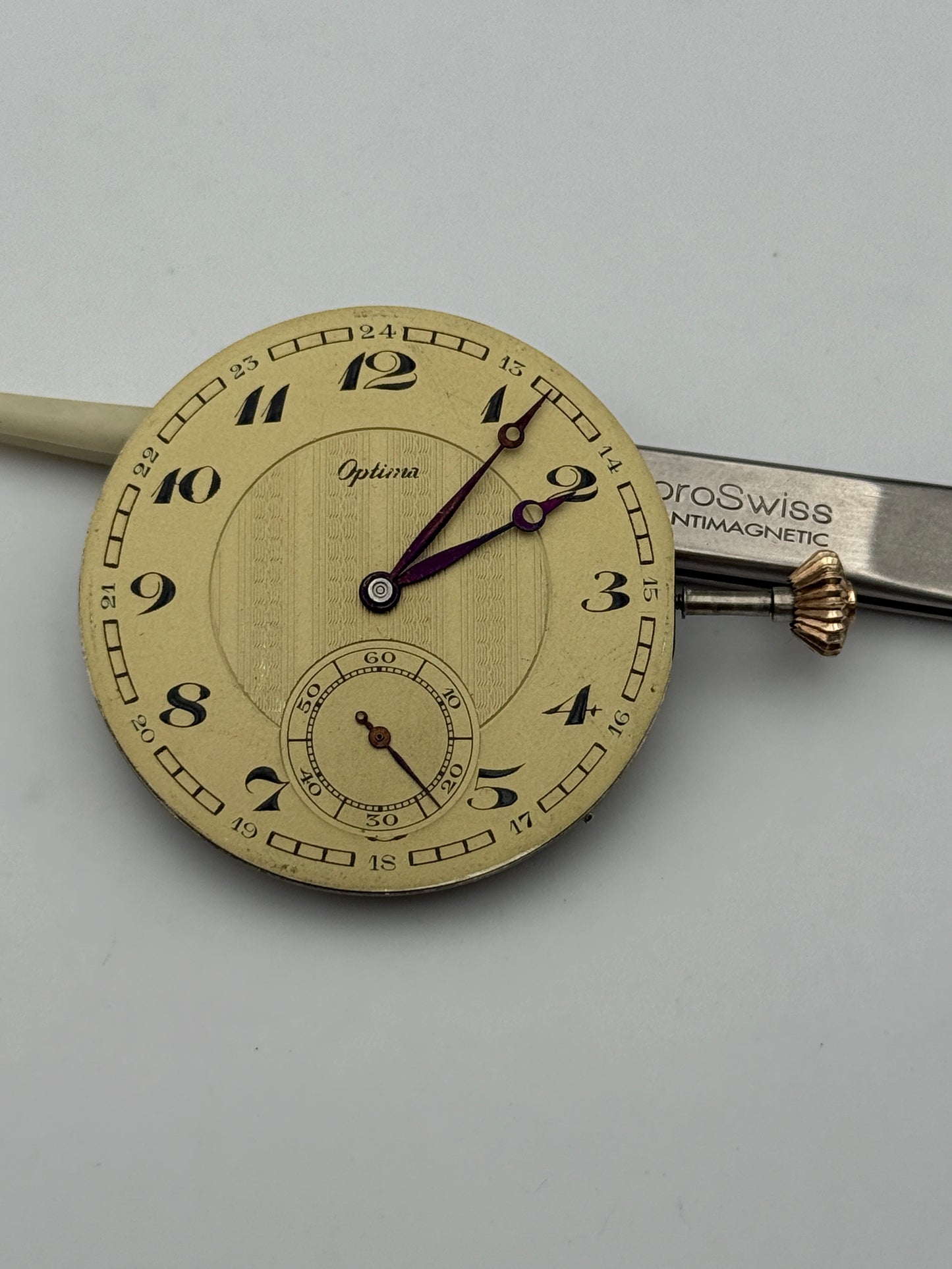 optima watch 40mm pocket watch movement movimento