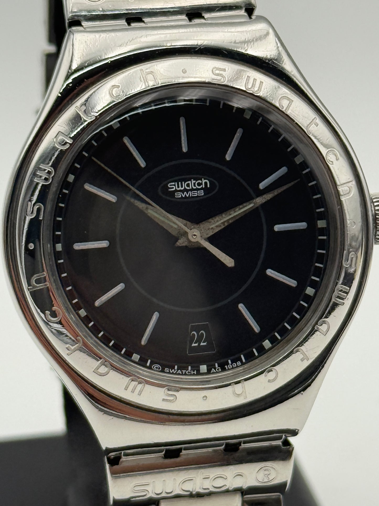 swatch vintage irony automatic steel acciaio 1998 916 38mm