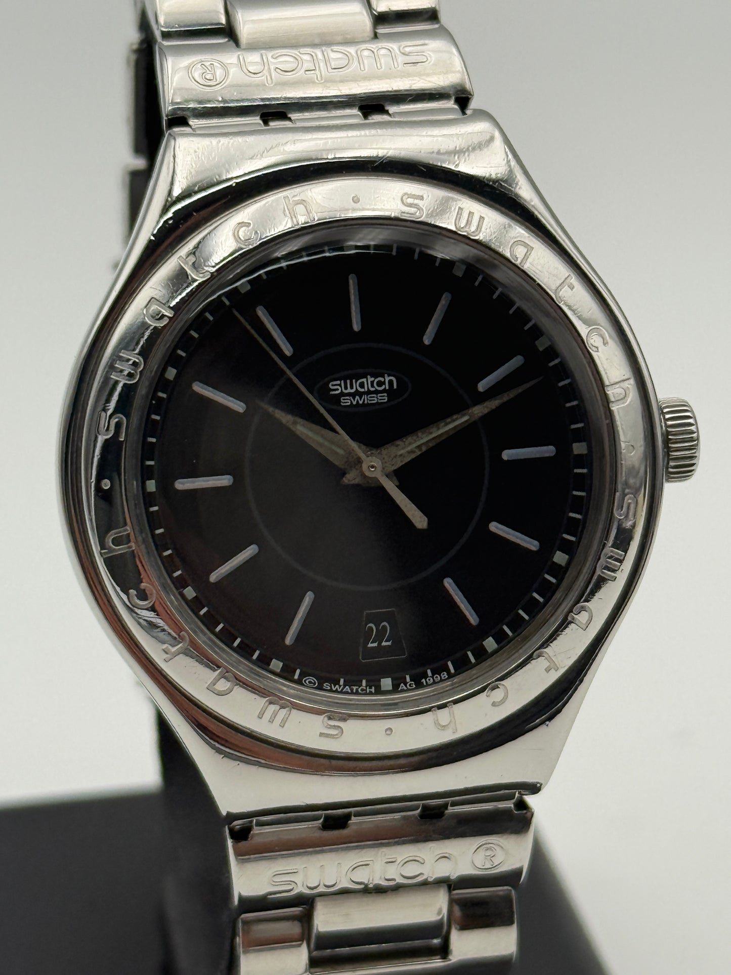swatch vintage irony automatic steel acciaio 1998 916 38mm
