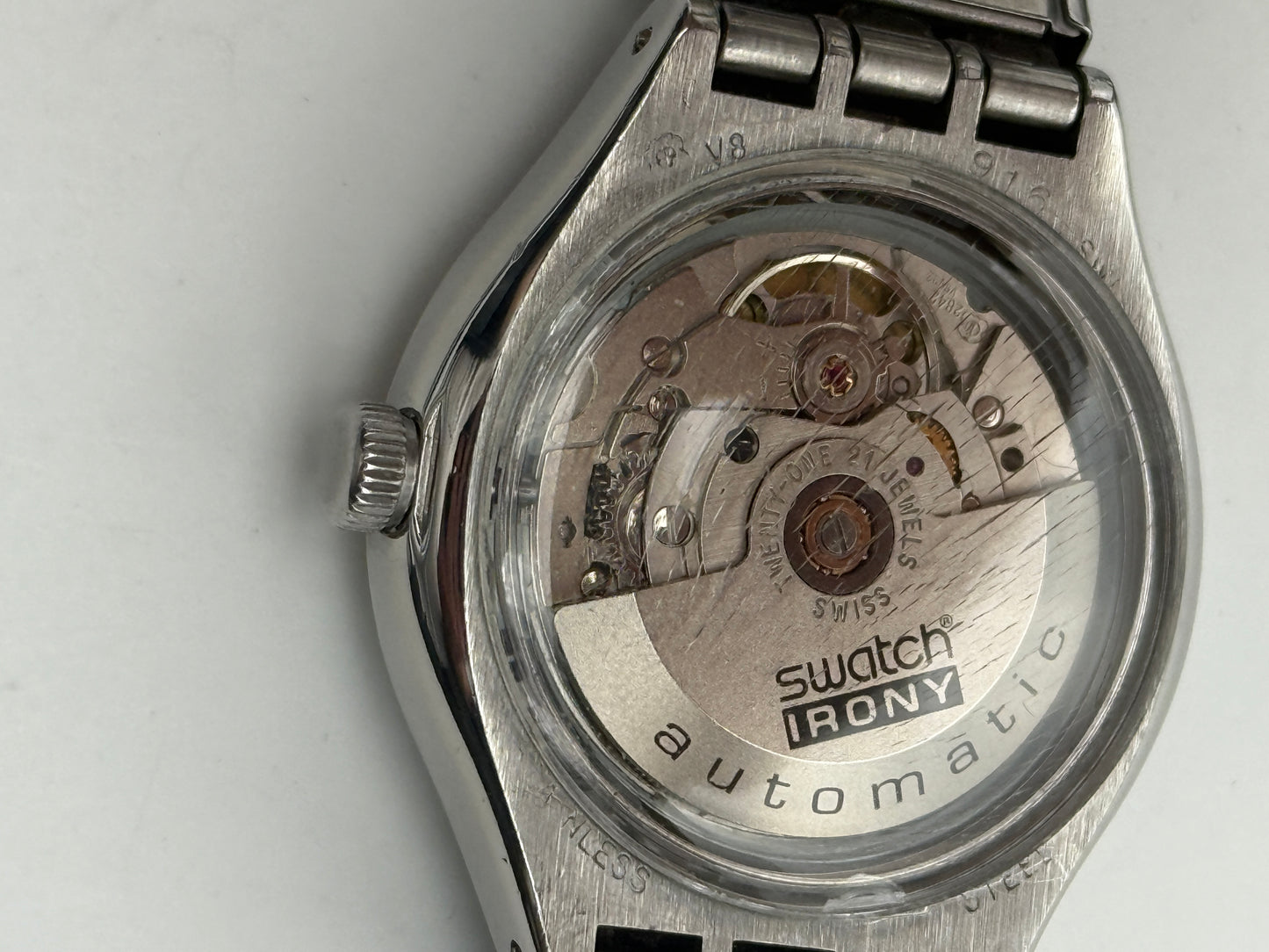 swatch vintage irony automatic steel acciaio 1998 916 38mm