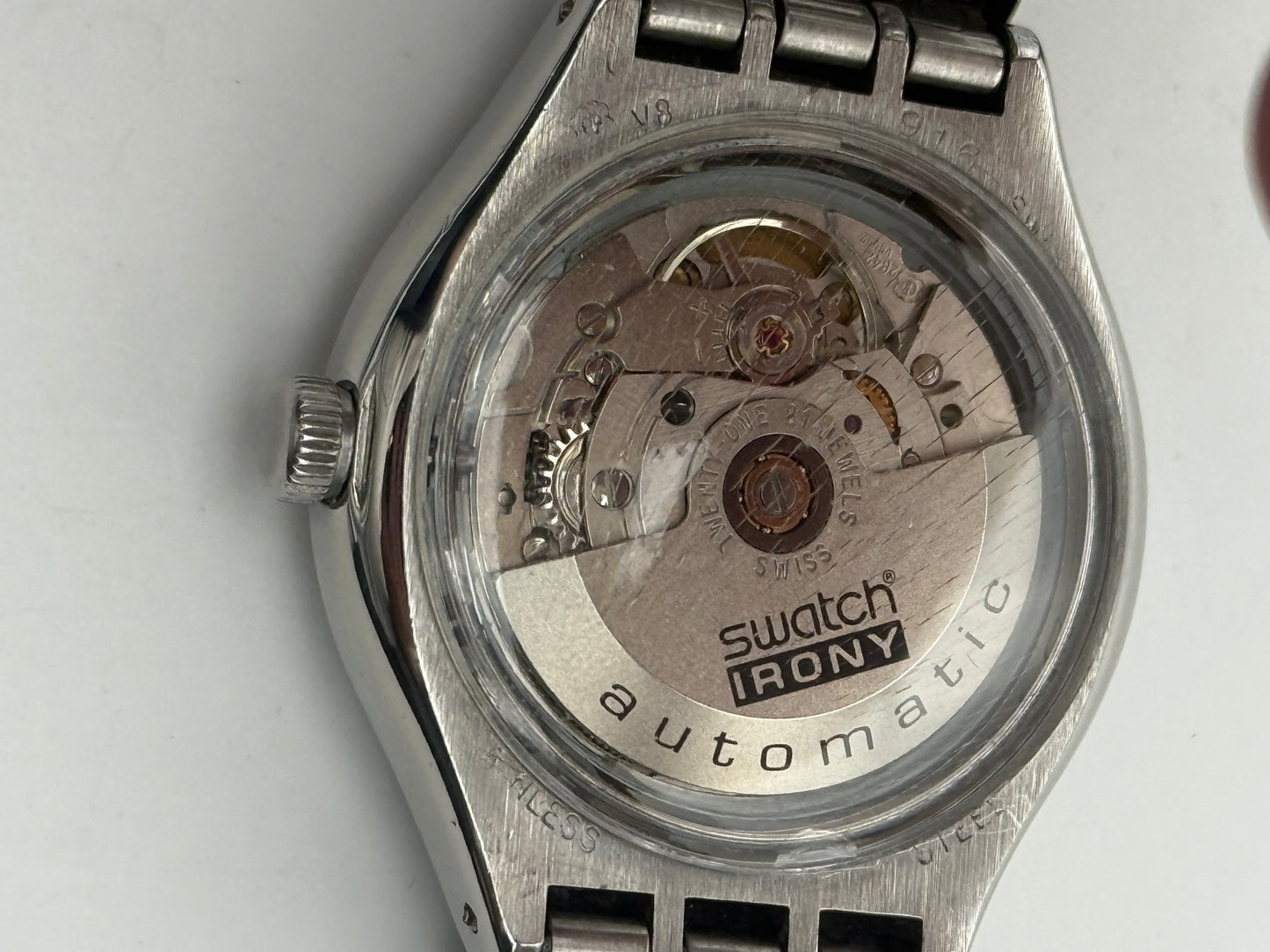 swatch vintage irony automatic steel acciaio 1998 916 38mm
