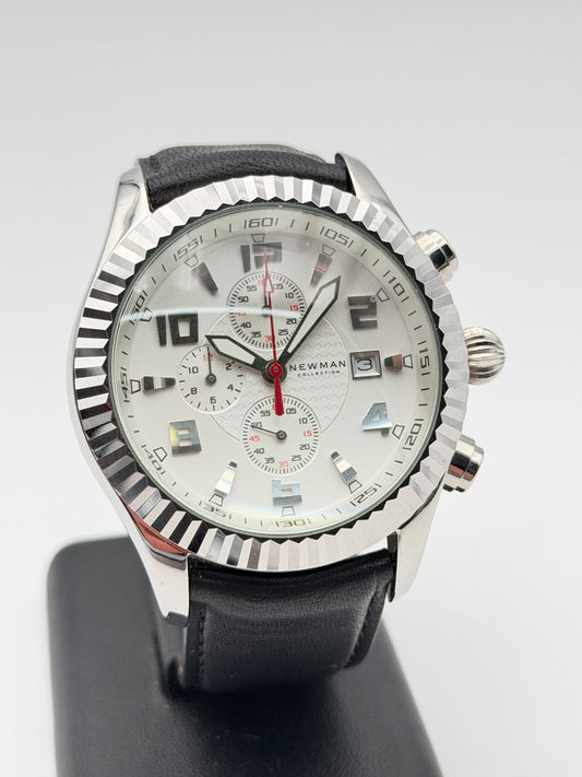 newmann chronograph watch quartz 45mm