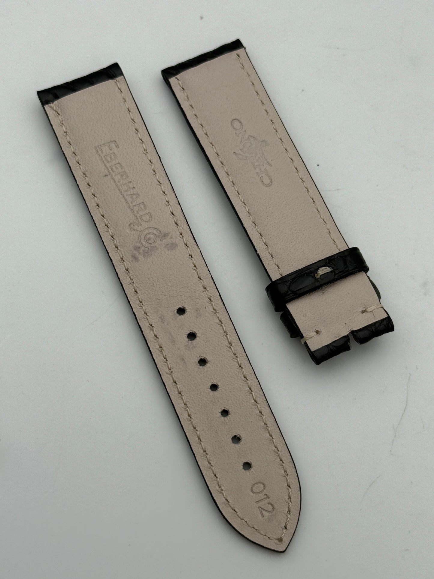 eberhard chrono 4 20mm cinturino strap leather pelle  new nuovo