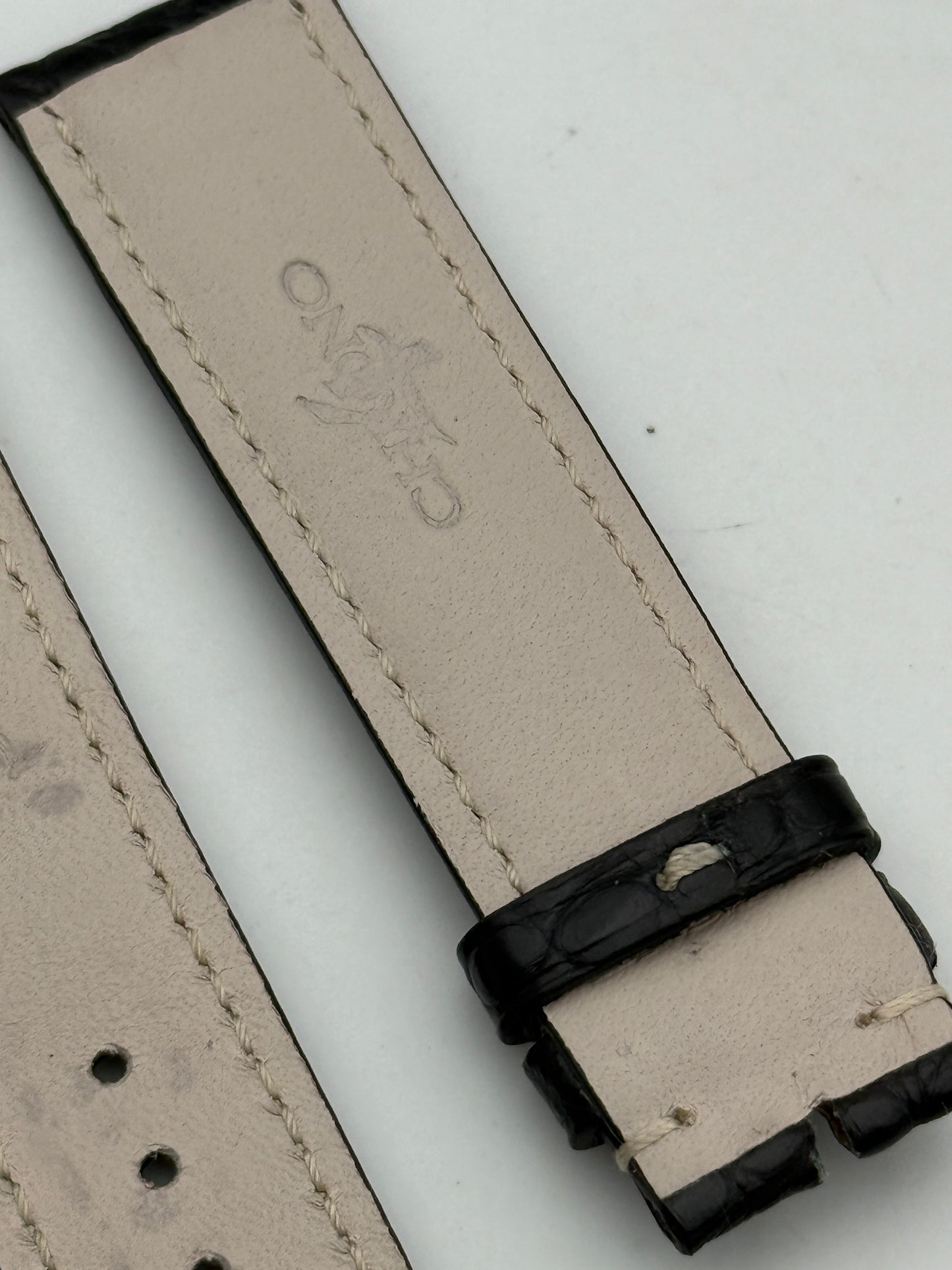 eberhard chrono 4 20mm cinturino strap leather pelle  new nuovo