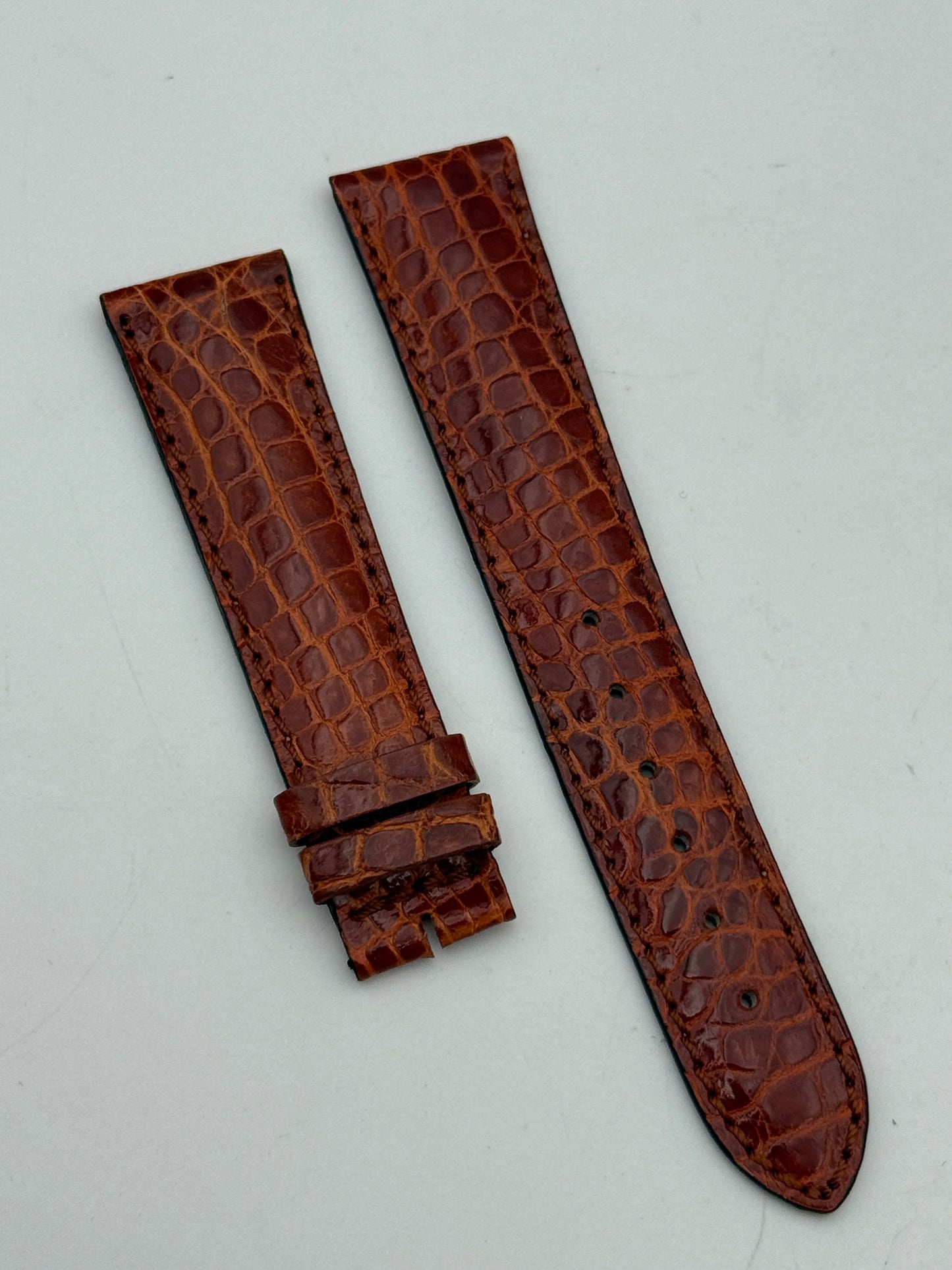 eberhard 19mm c806 cinturino strap pelle leather new nuovo