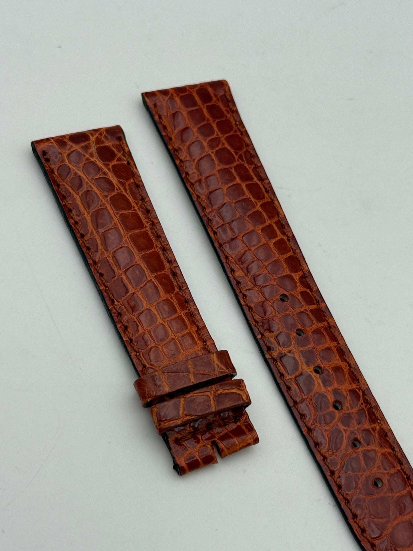 eberhard 19mm c806 cinturino strap pelle leather new nuovo