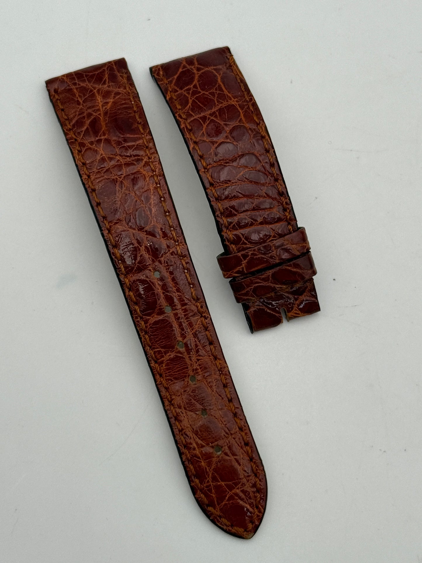 eberhard 19mm c806 cinturino strap pelle leather new nuovo