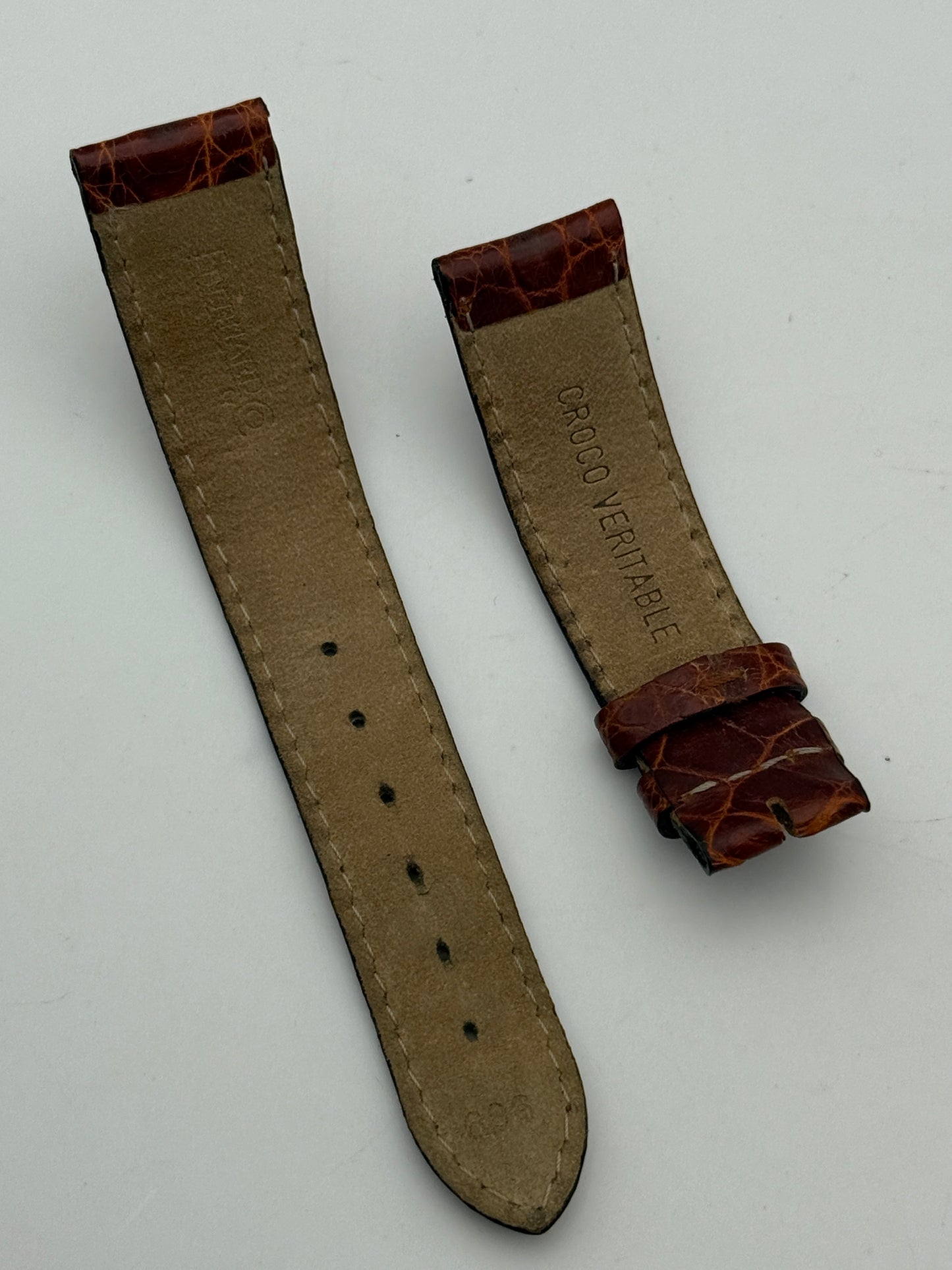 eberhard 19mm c806 cinturino strap pelle leather new nuovo