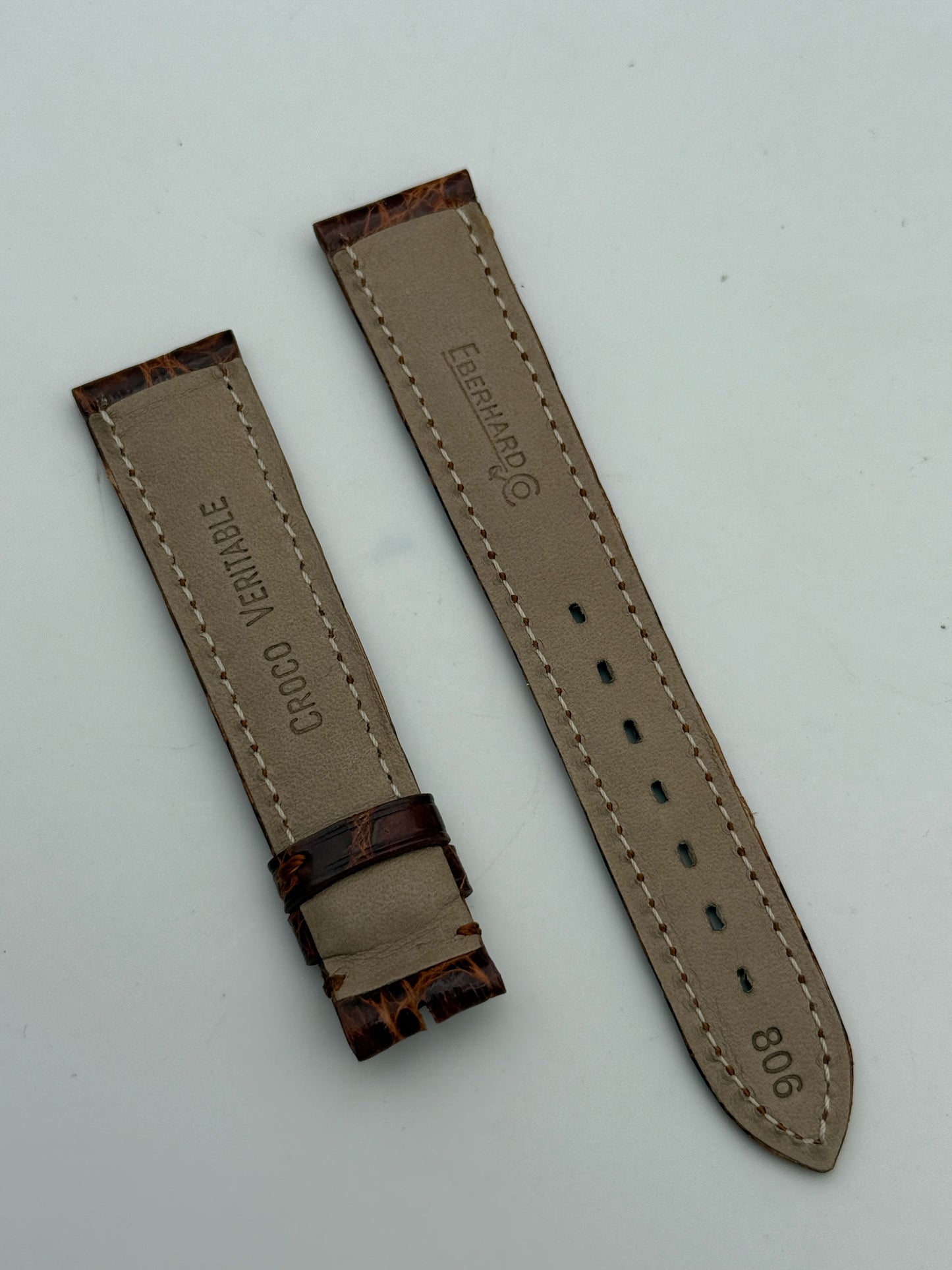 eberhard 19mm c005 cinturino strap pelle leather new nuovo