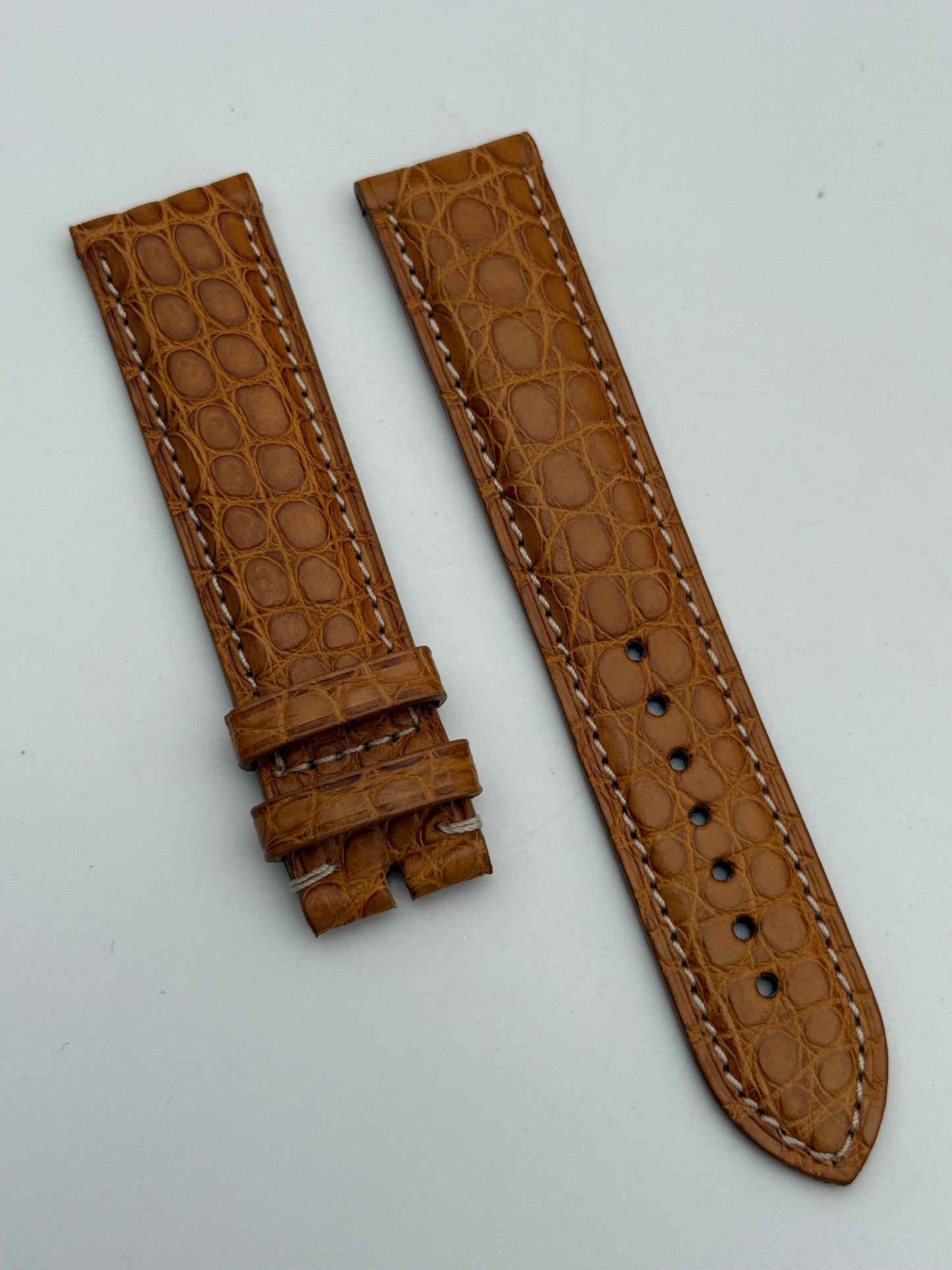 eberhard 20mm chrono 4 cinturino strap pelle leather new nuovo