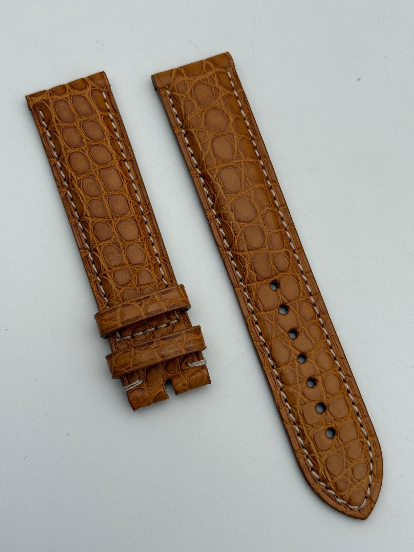 eberhard 20mm chrono 4 cinturino strap pelle leather new nuovo