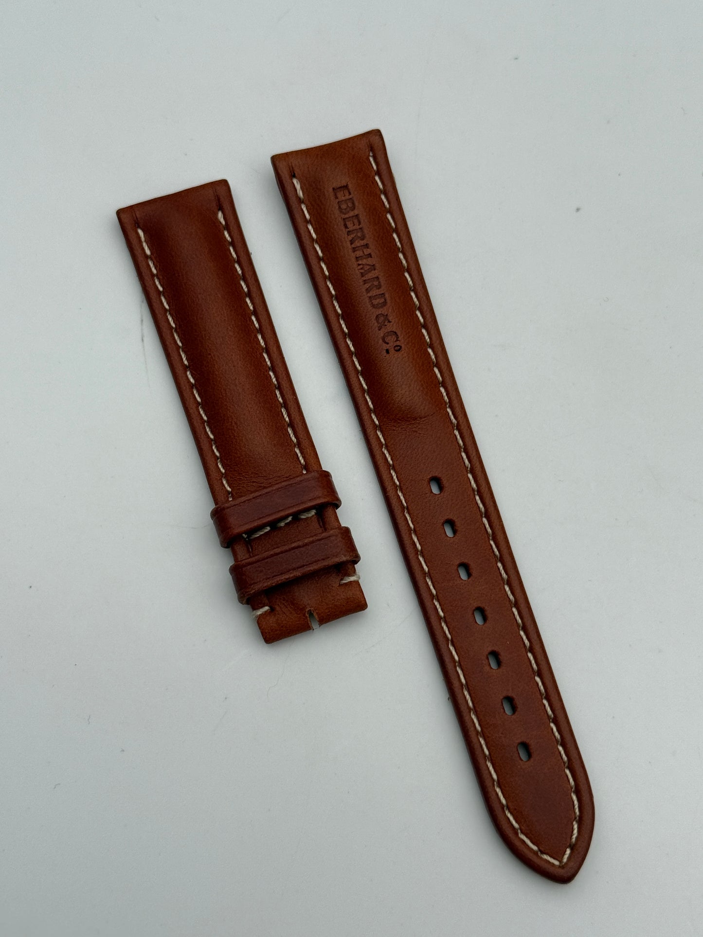 eberhard 18mm c881a cinturino strap pelle leather new nuovo