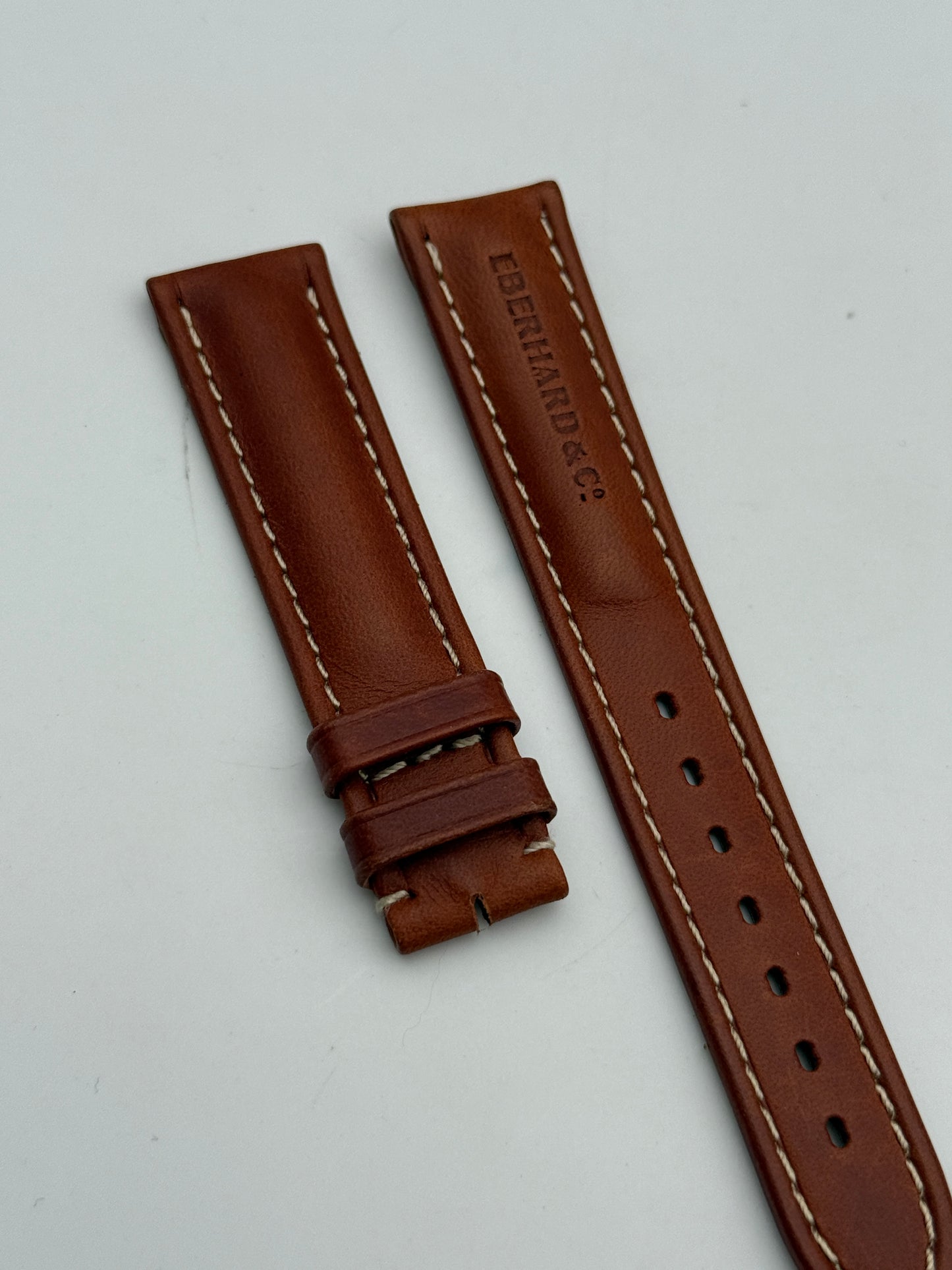 eberhard 18mm c881a cinturino strap pelle leather new nuovo