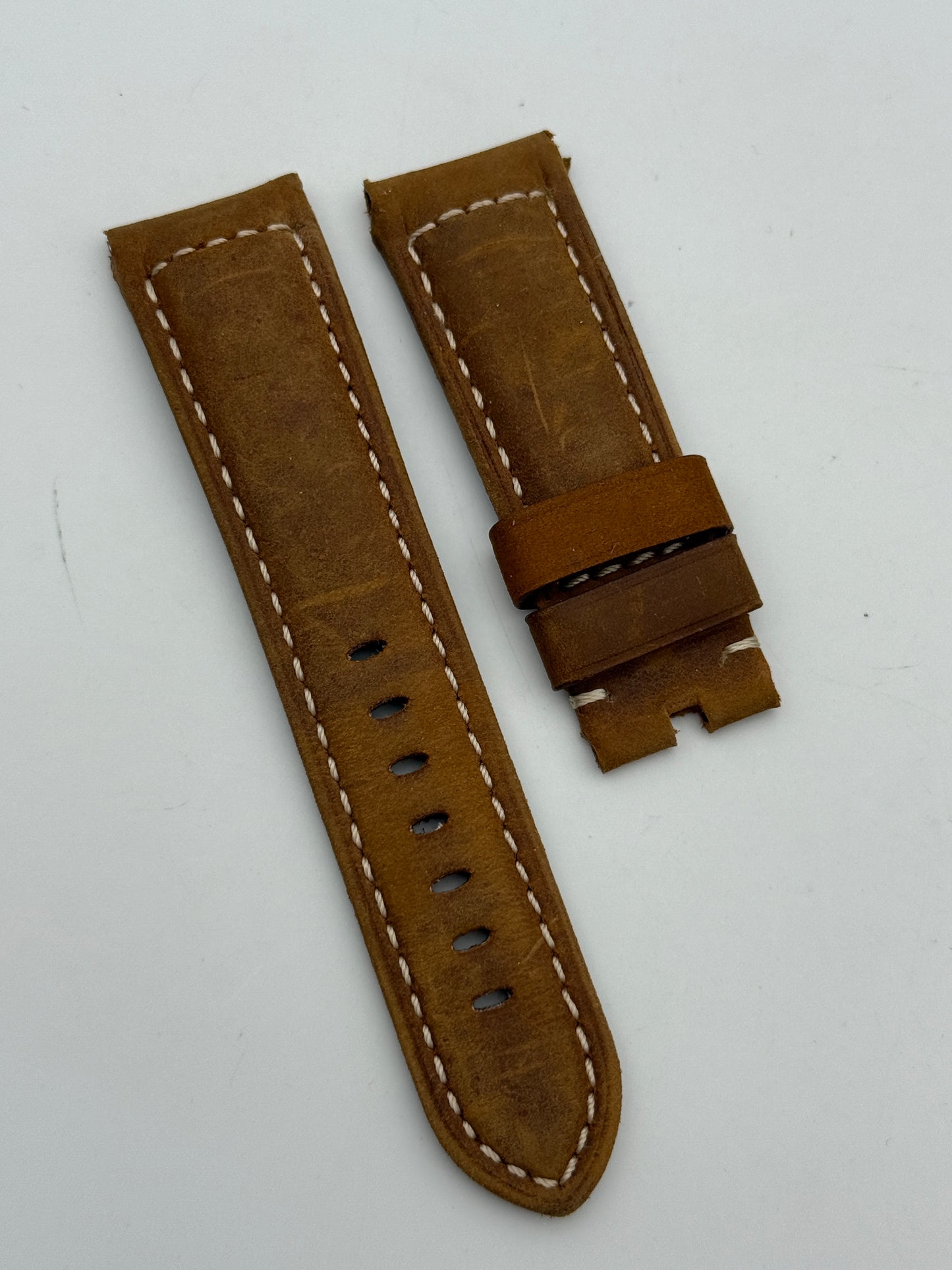 officine panerai 24mm cinturino strap pelle leather  new nuovo