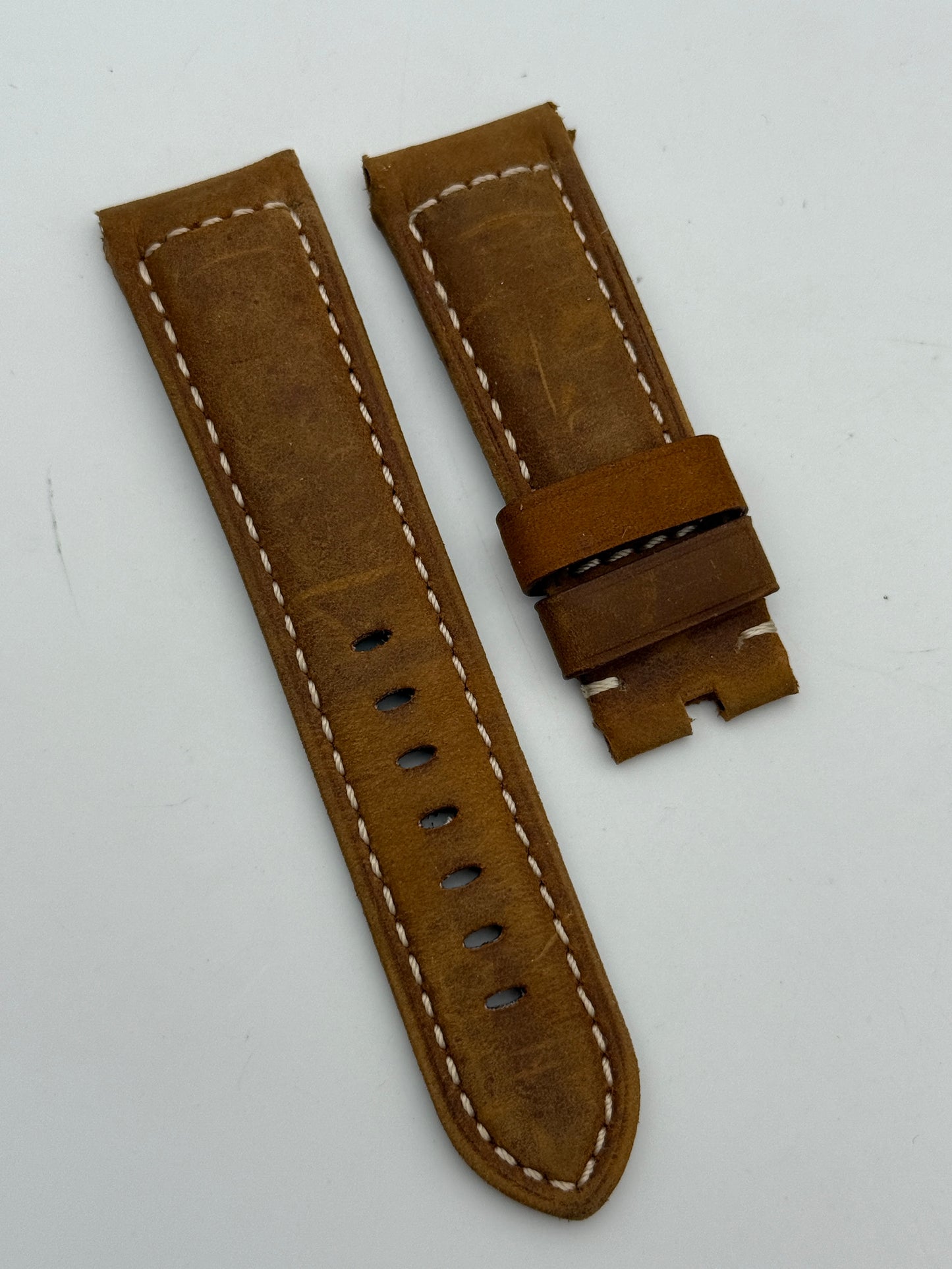 officine panerai 24mm cinturino strap pelle leather  new nuovo