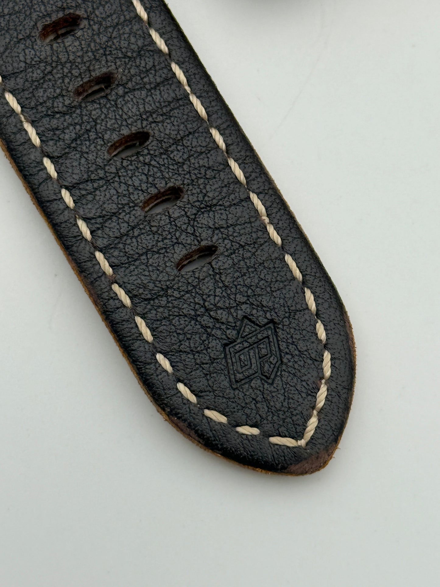 officine panerai 24mm cinturino strap pelle leather  new nuovo