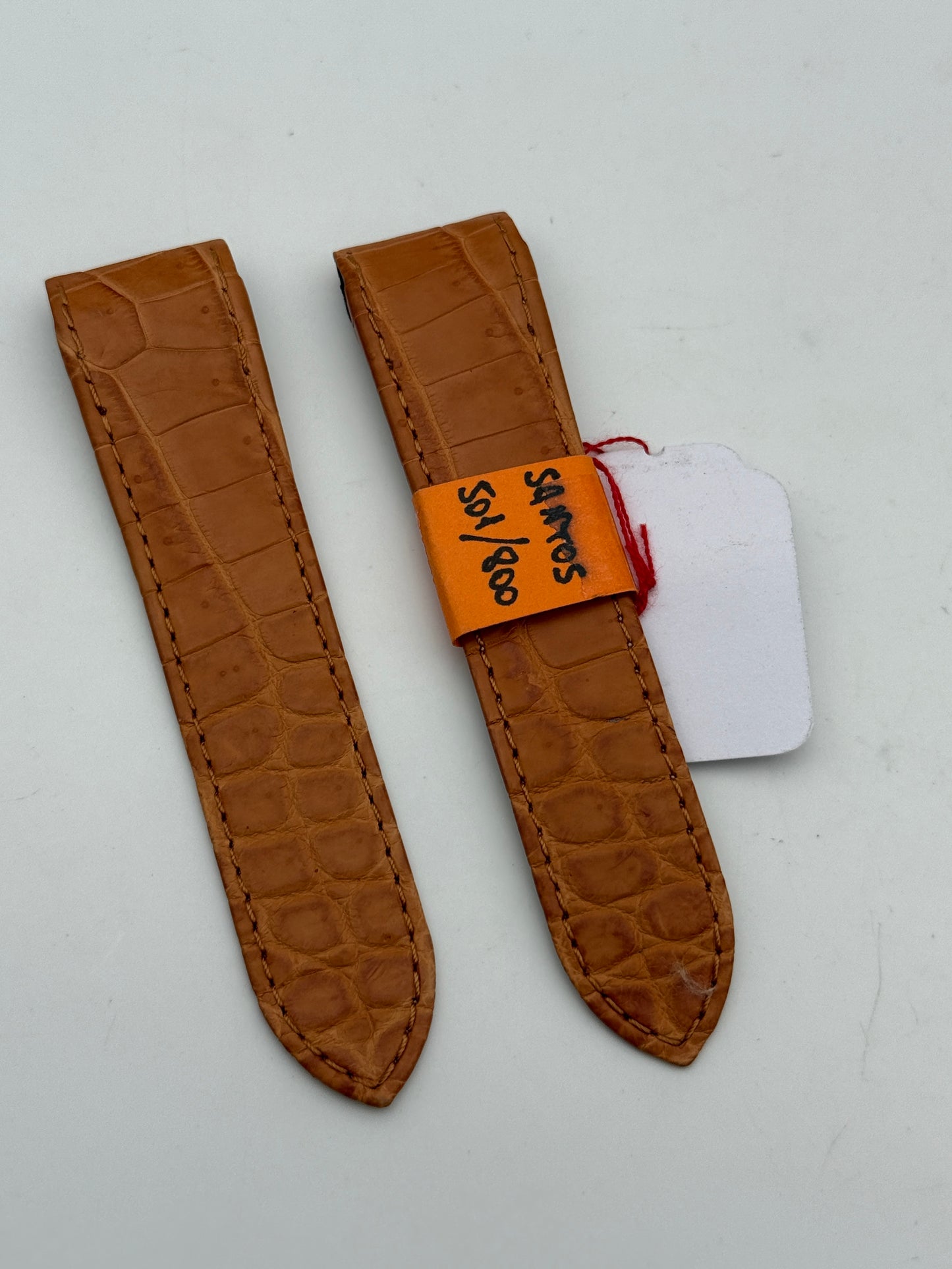 cartier santos 24-21mm cinturino strap pelle leather new nuovo
