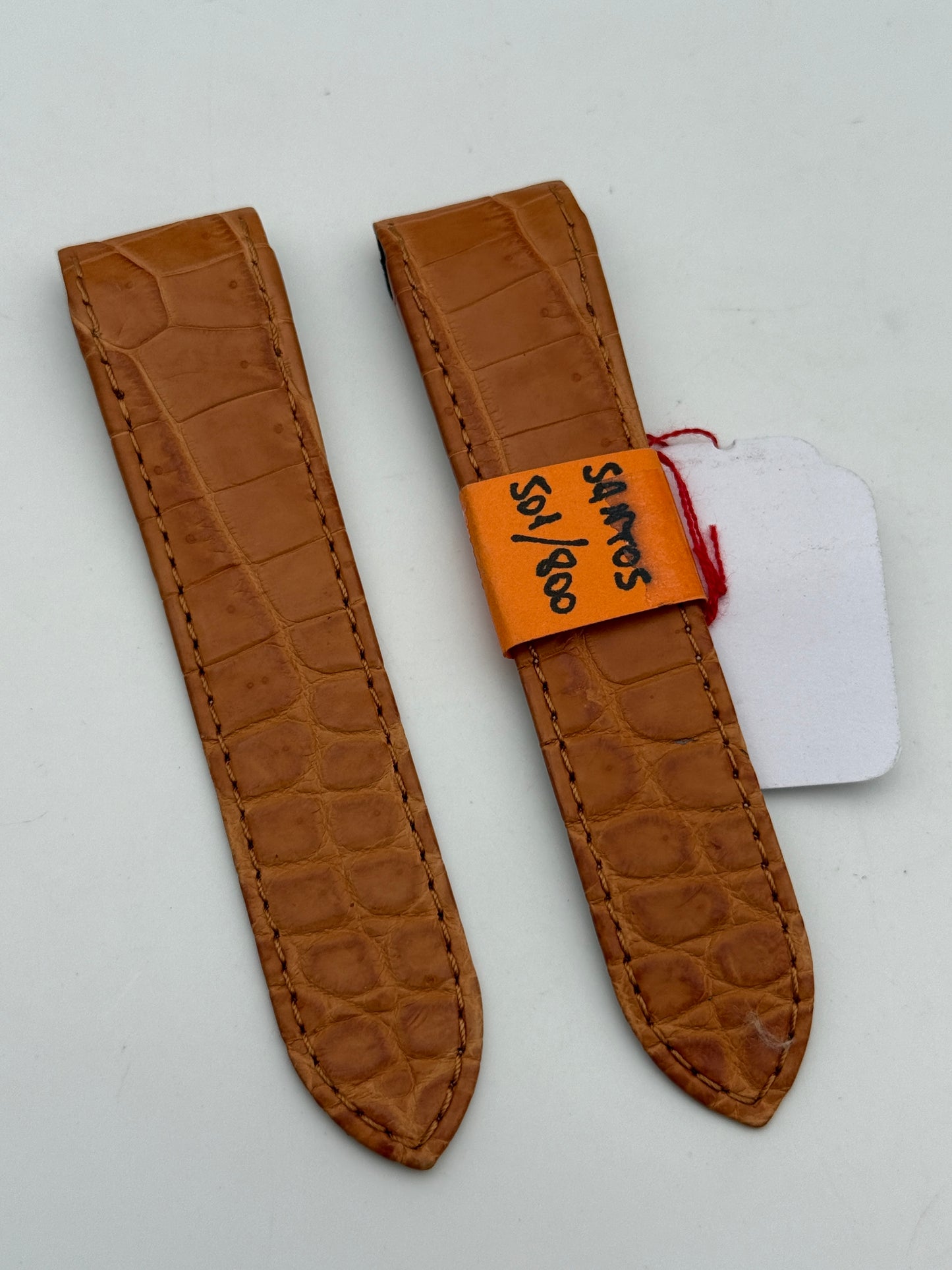 cartier santos 24-21mm cinturino strap pelle leather new nuovo