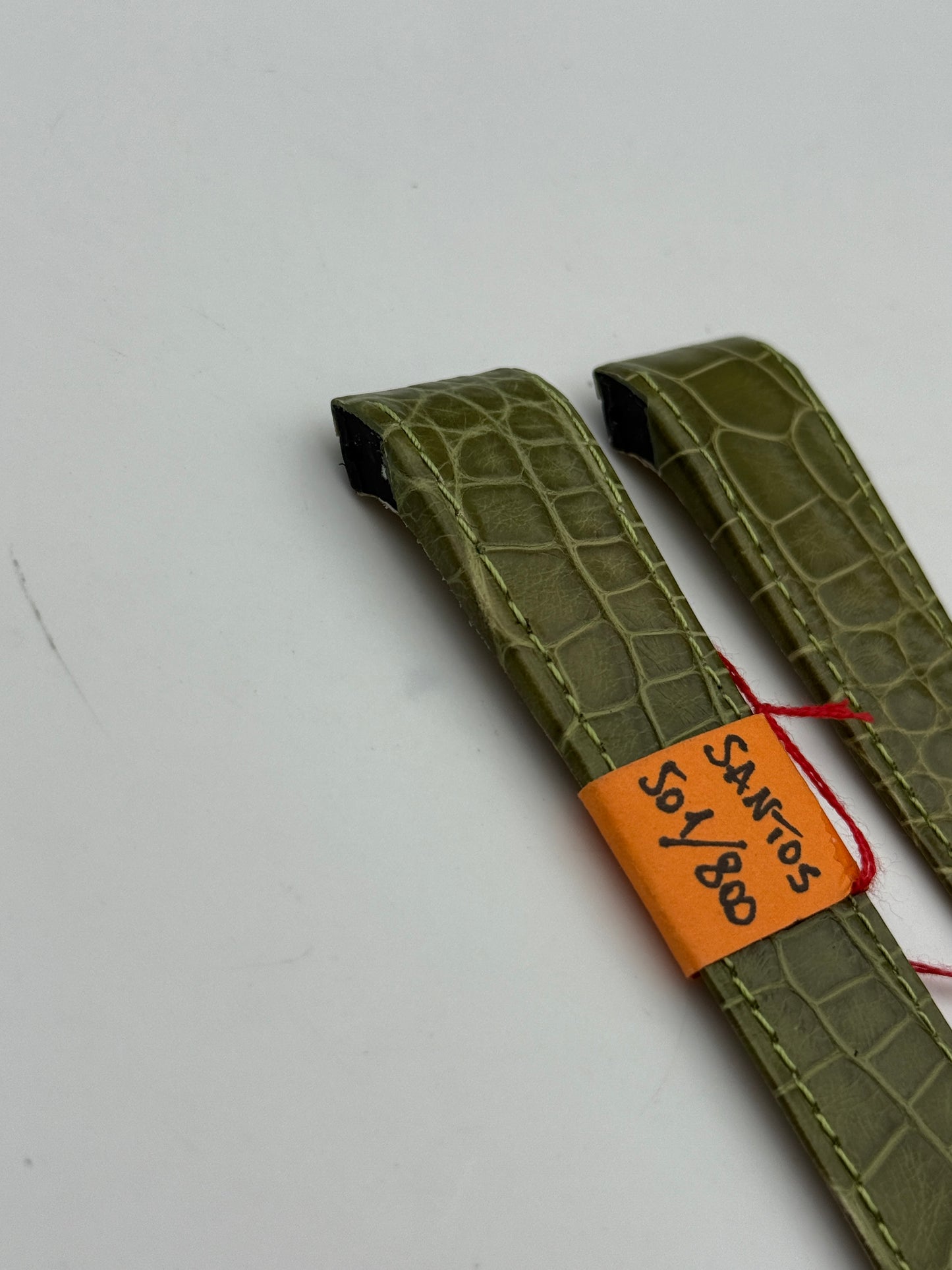 cartier santos 24-21mm cinturino strap pelle leather new nuovo