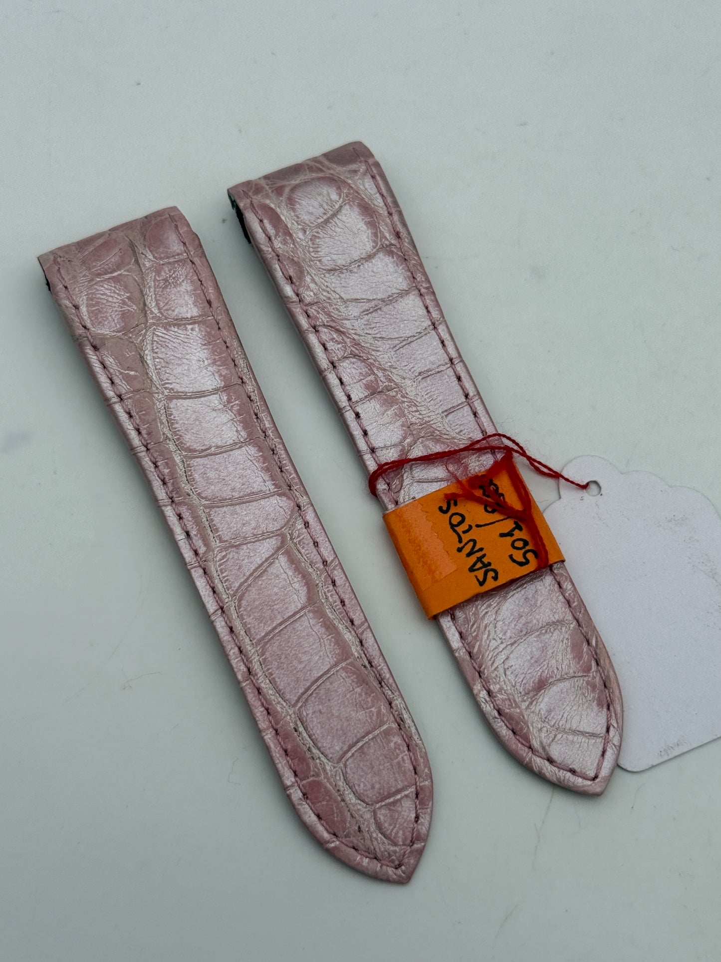 cartier santos 24-21mm cinturino strap pelle leather new nuovo