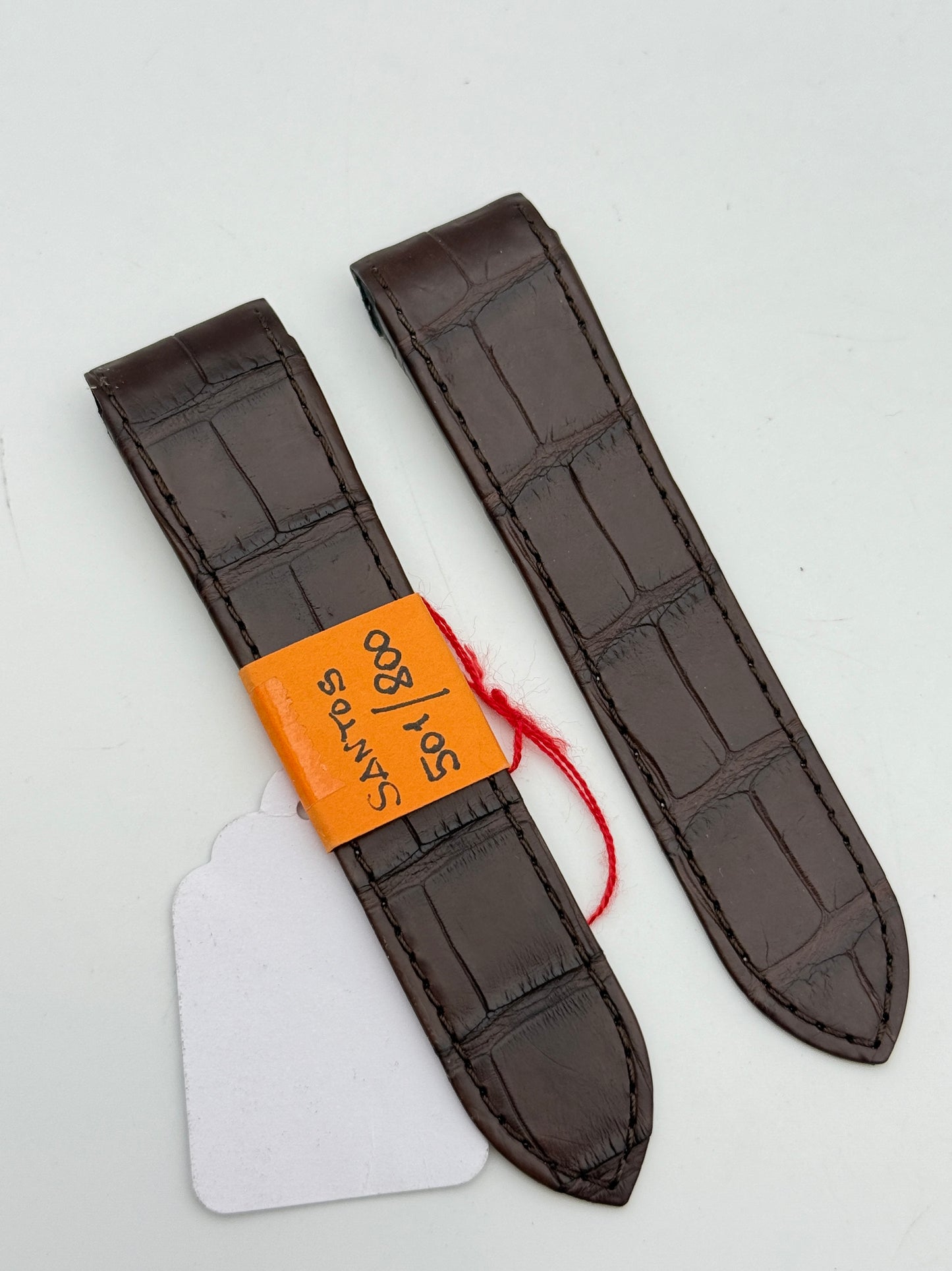 cartier santos 24-21mm cinturino strap pelle leather new nuovo