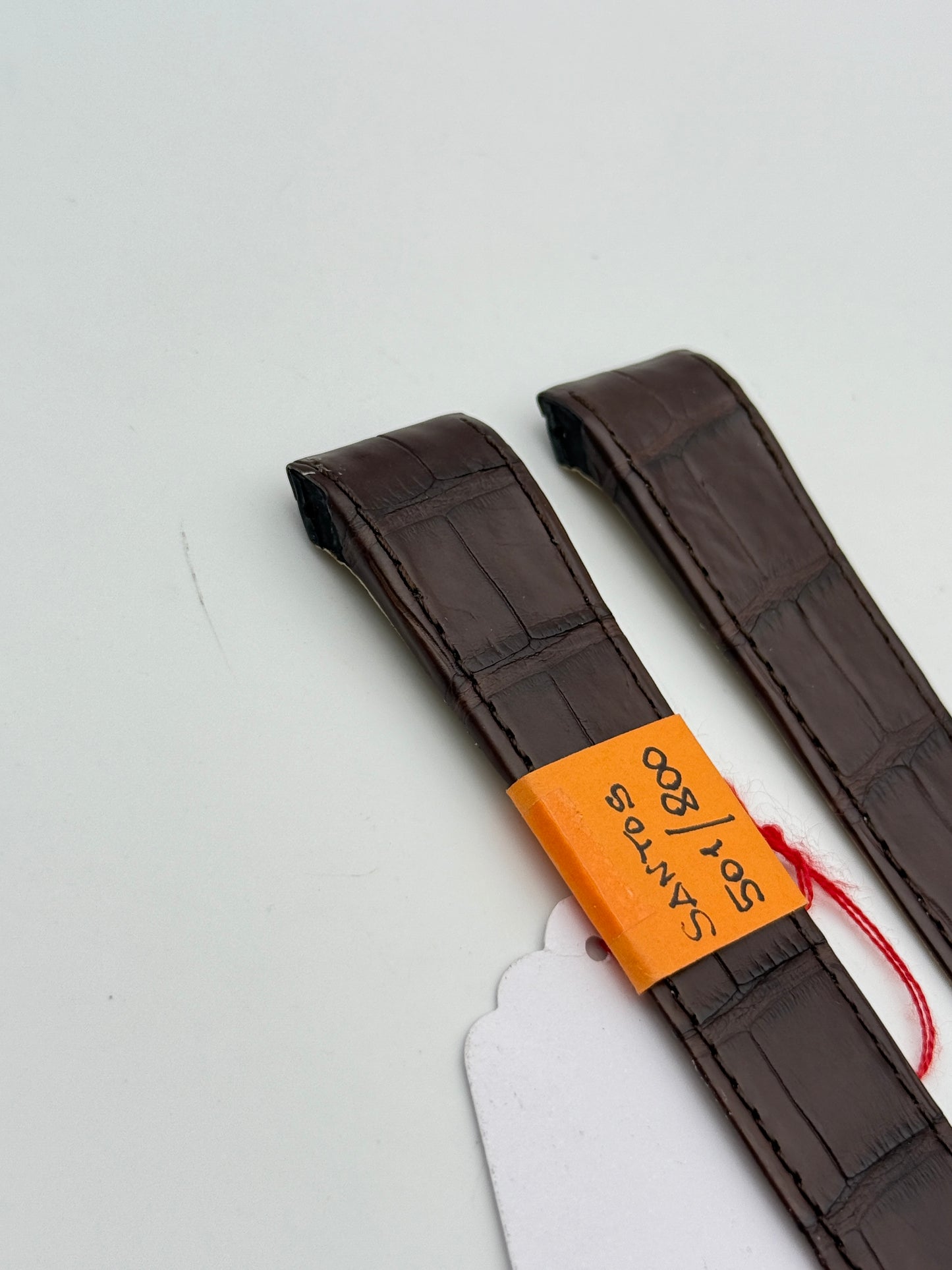 cartier santos 24-21mm cinturino strap pelle leather new nuovo