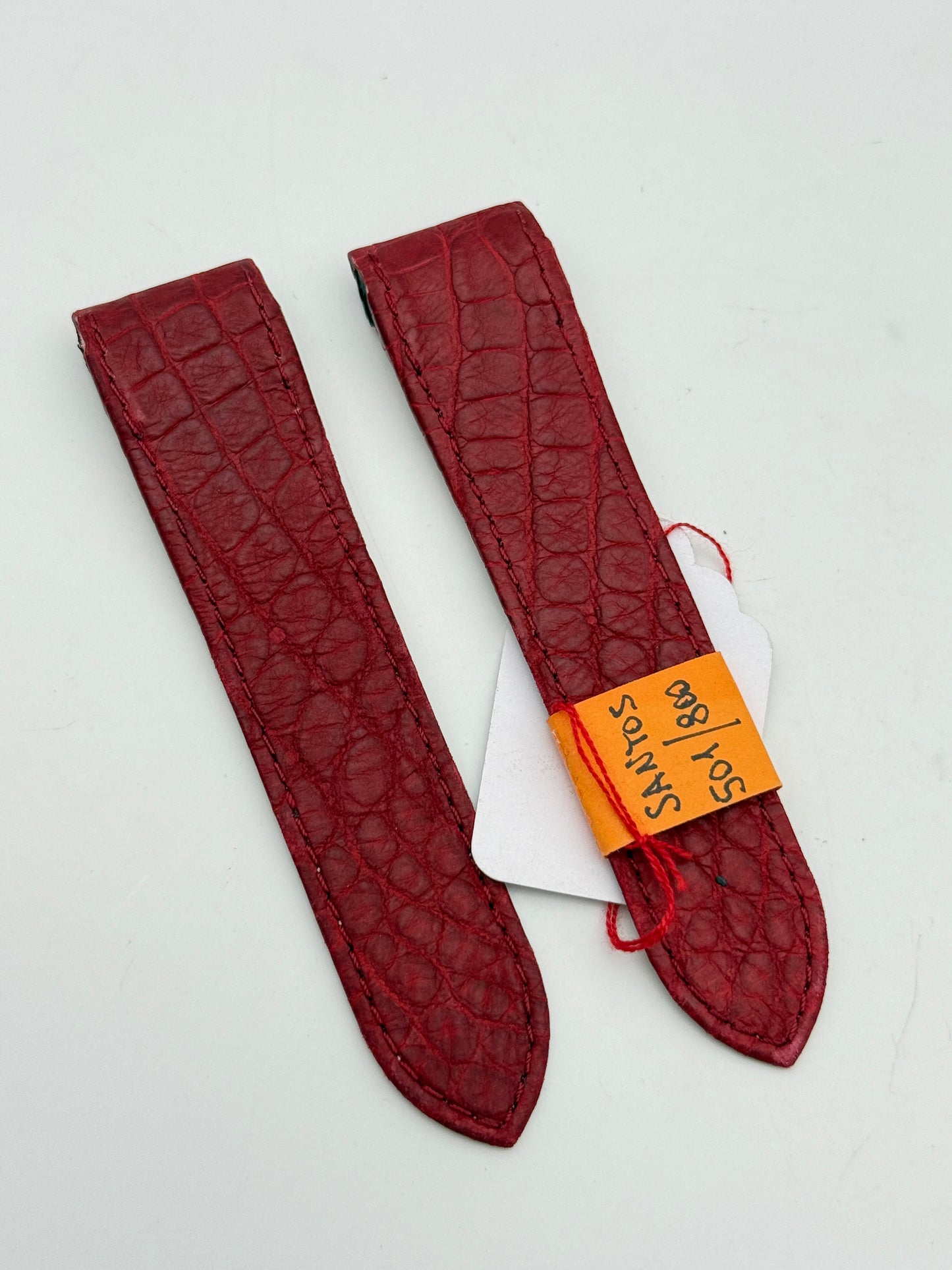 cartier santos 24-21mm cinturino strap pelle leather new nuovo