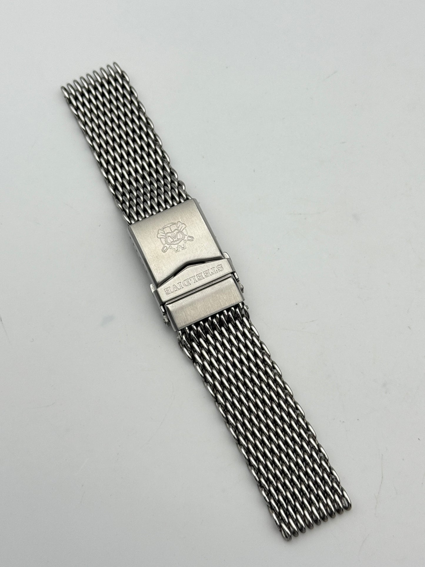 steeldive mesh 22mm bracciale bracelet cinturino strap steel plooprof