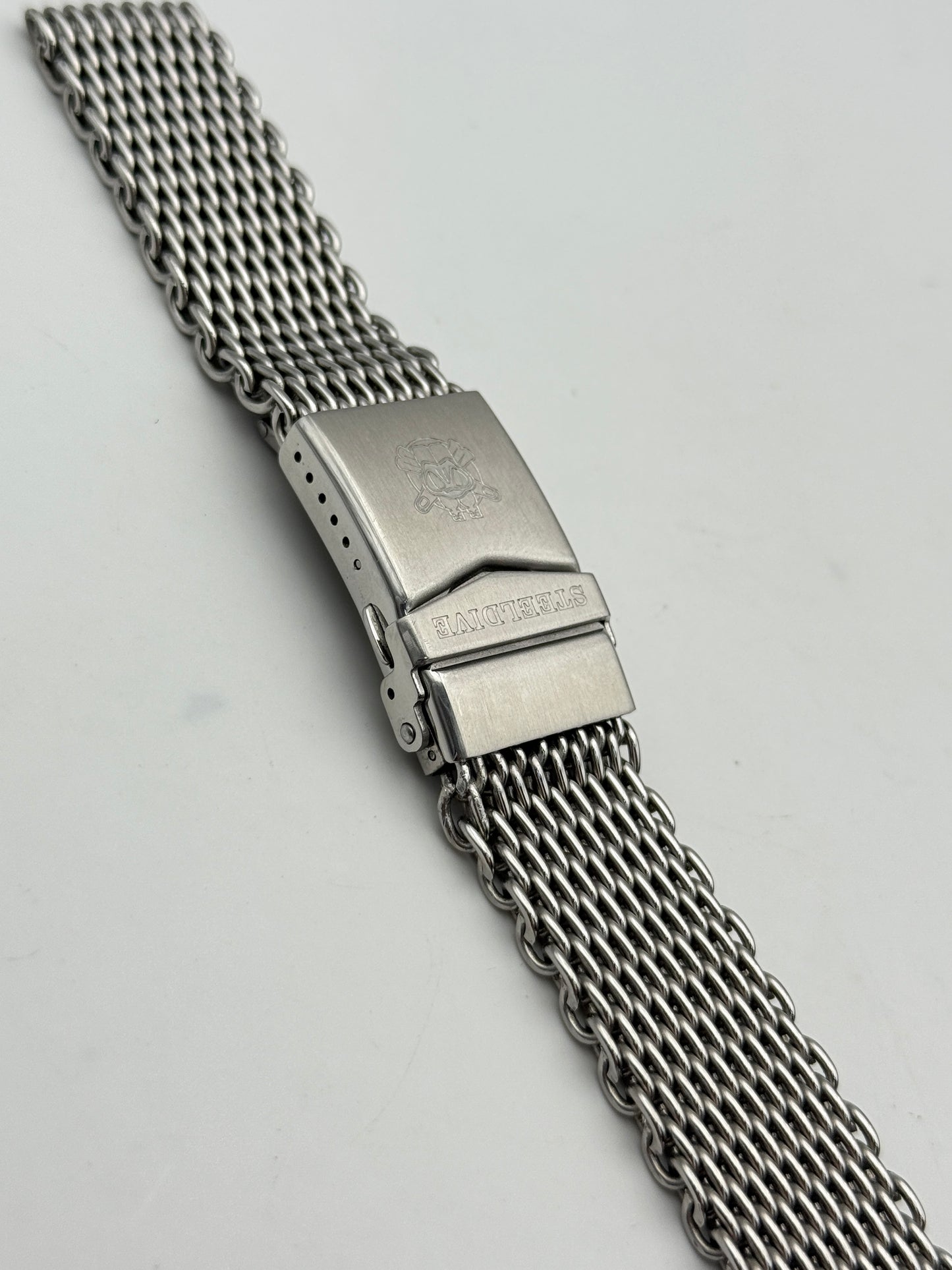 steeldive mesh 22mm bracciale bracelet cinturino strap steel plooprof