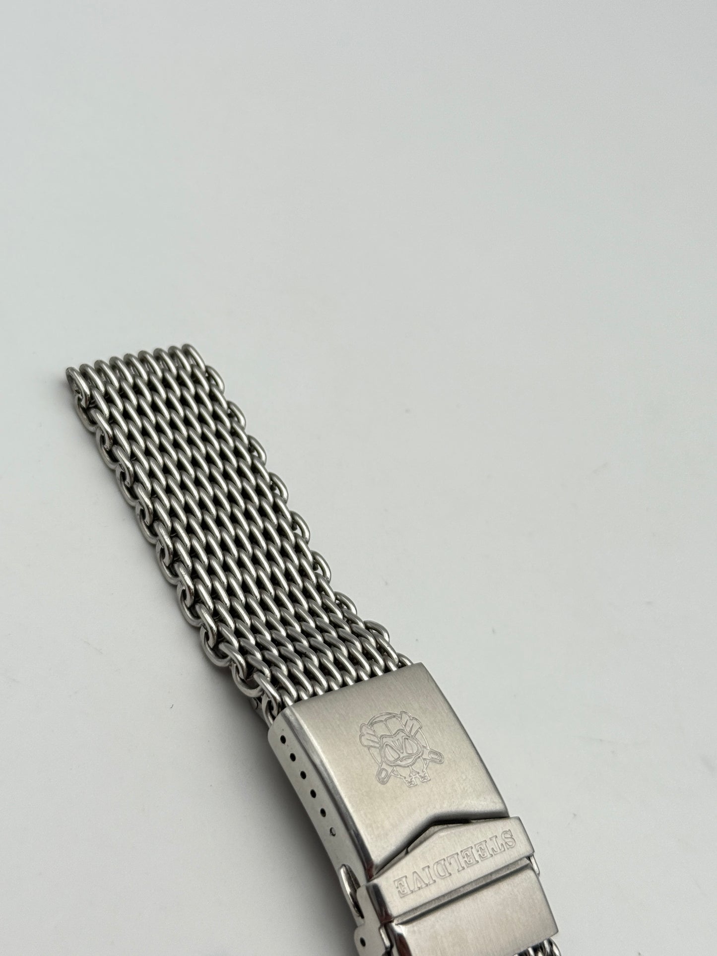 steeldive mesh 22mm bracciale bracelet cinturino strap steel plooprof