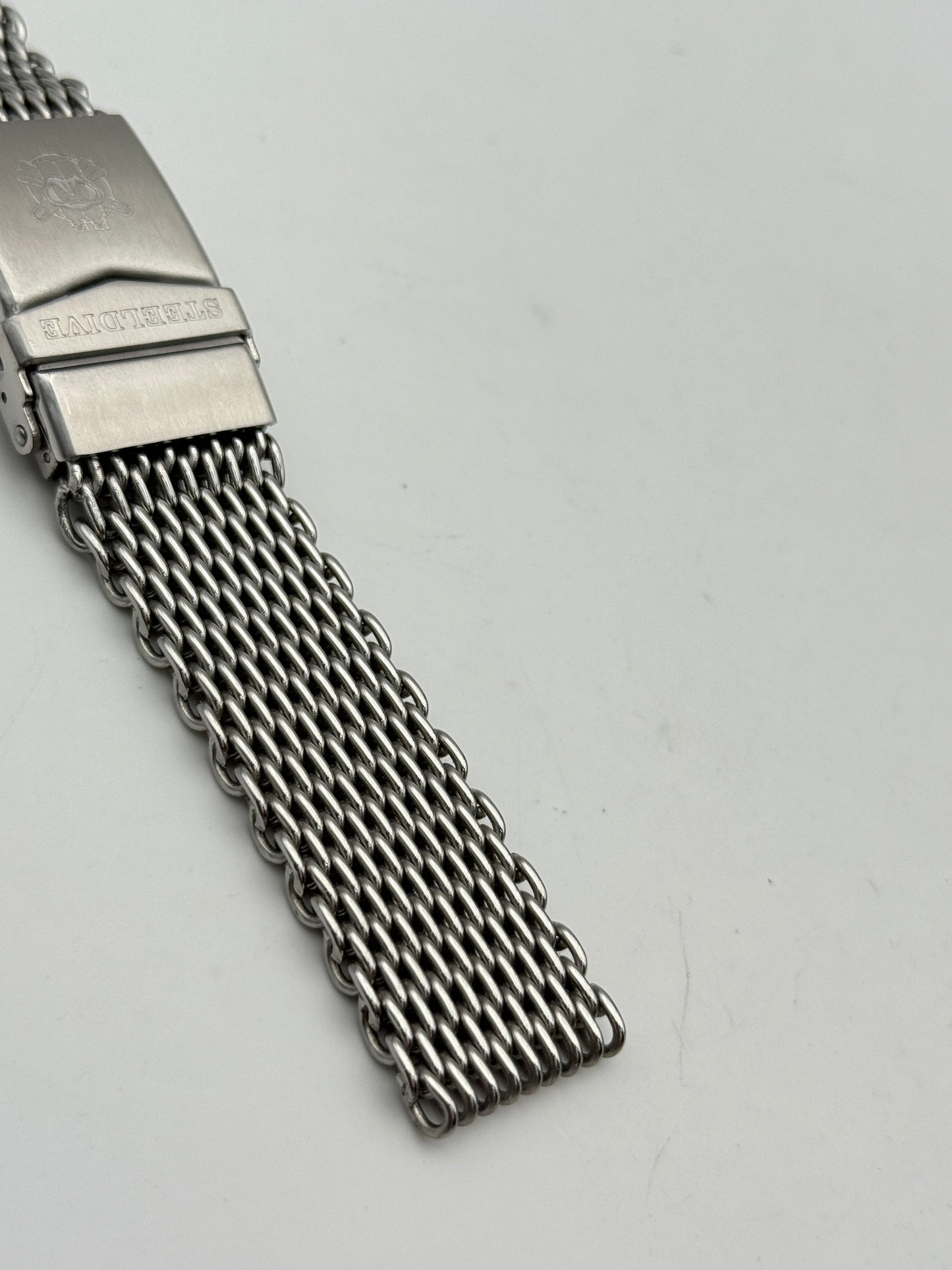 steeldive mesh 22mm bracciale bracelet cinturino strap steel plooprof