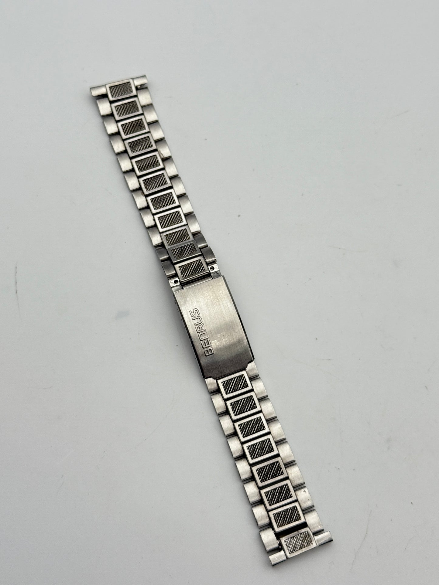 benrus 19mm baldwin pat.no.3.217.374 bracciale bracelet steel cinturino strap