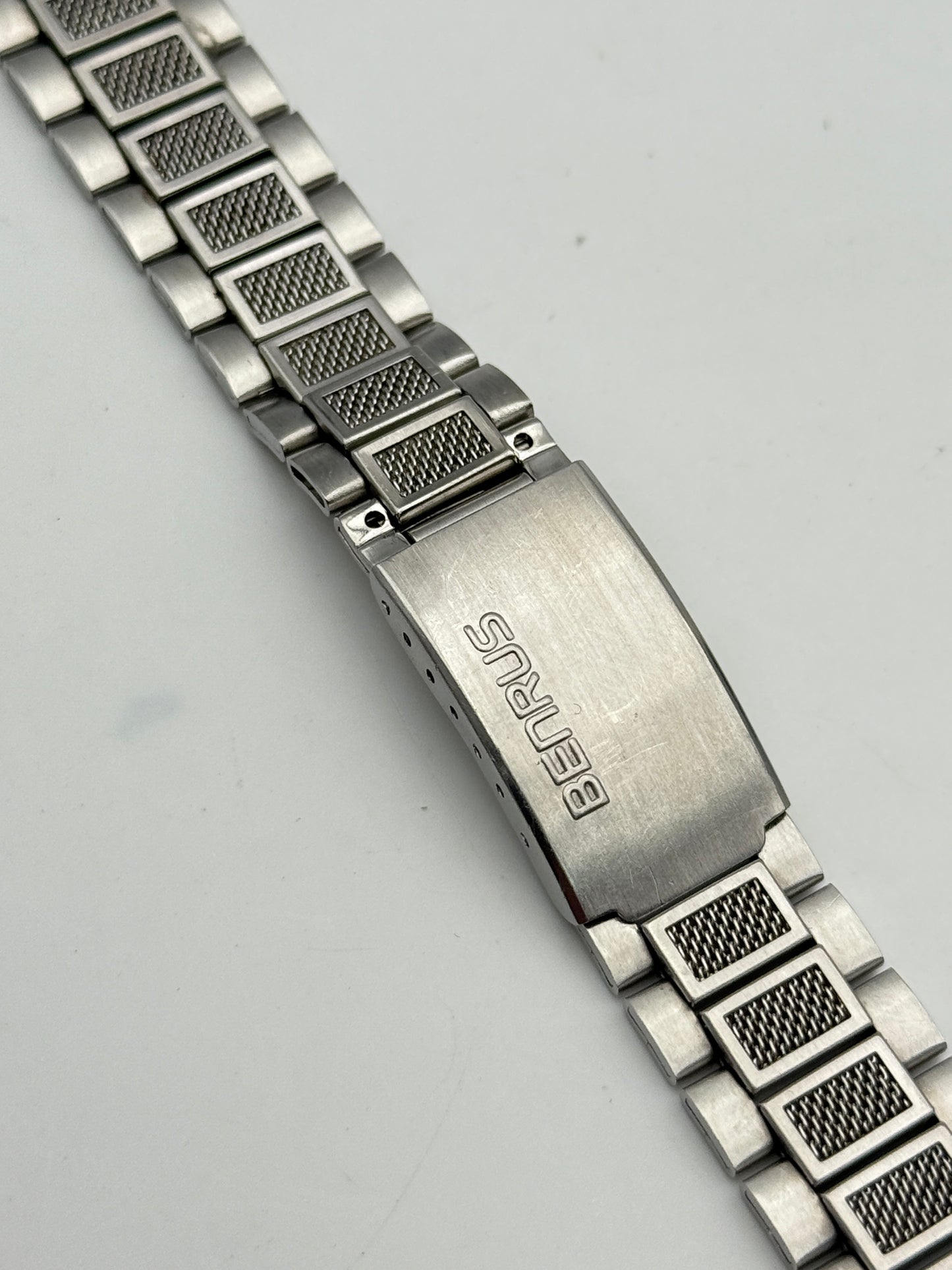 benrus 19mm baldwin pat.no.3.217.374 bracciale bracelet steel cinturino strap