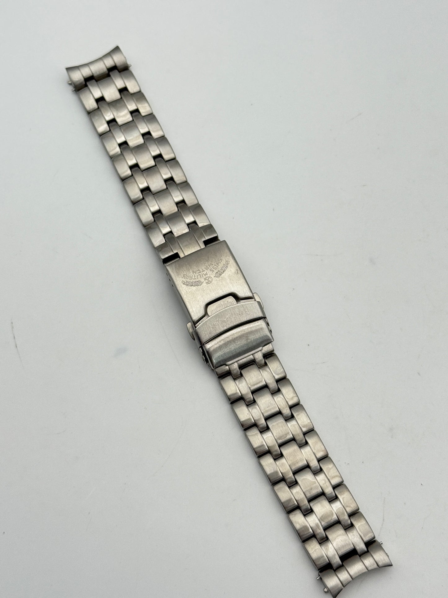 swiss military watch nos 20mm cinturino strap bracciale bracelet steel nos