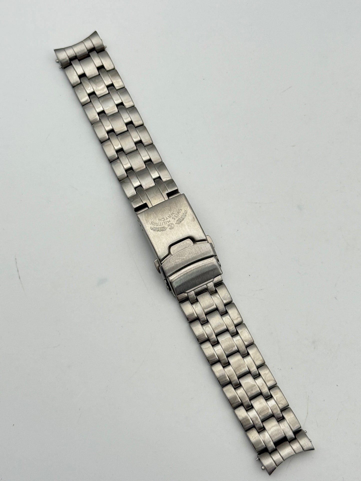 swiss military watch nos 20mm cinturino strap bracciale bracelet steel nos
