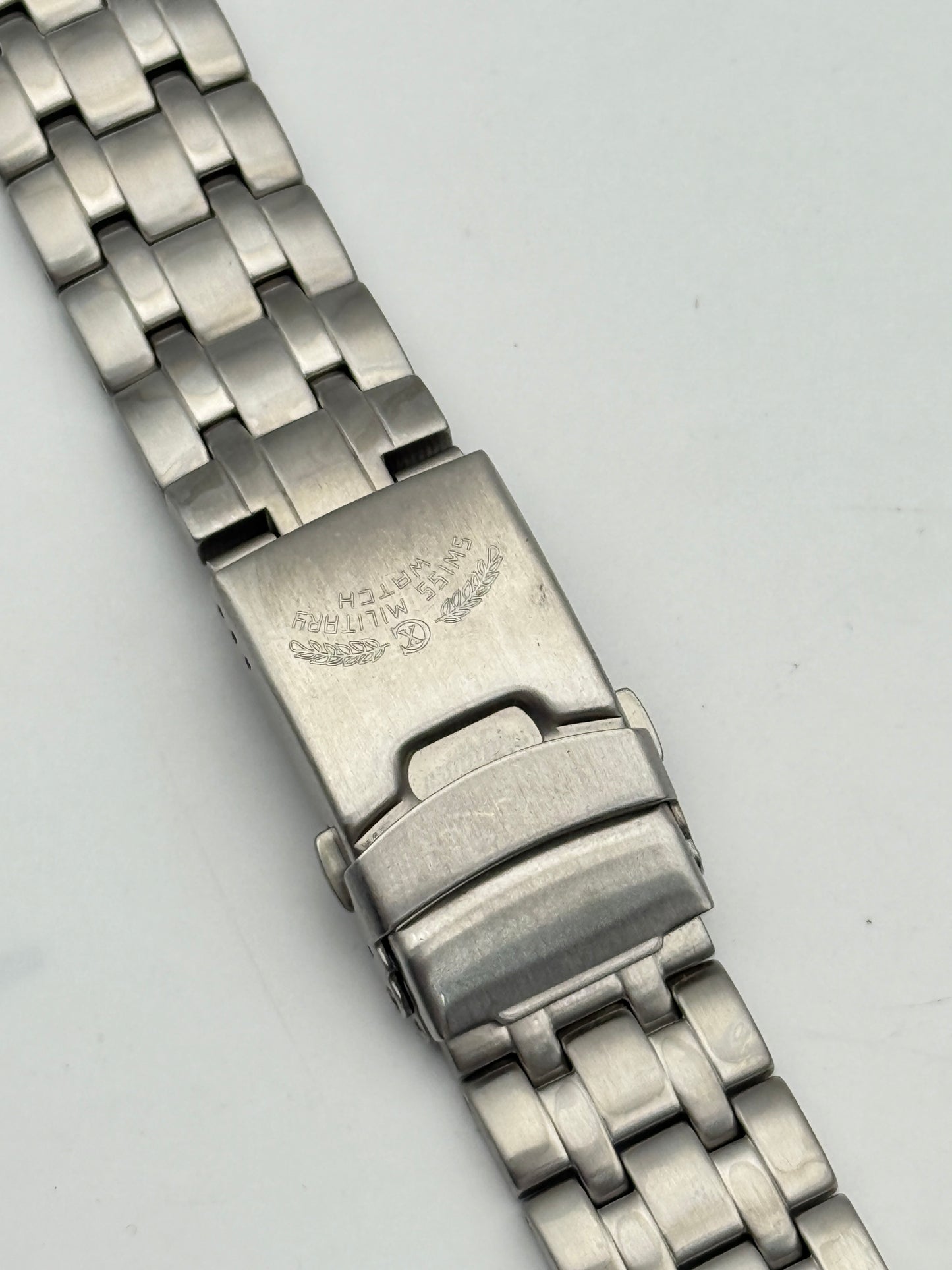 swiss military watch nos 20mm cinturino strap bracciale bracelet steel nos