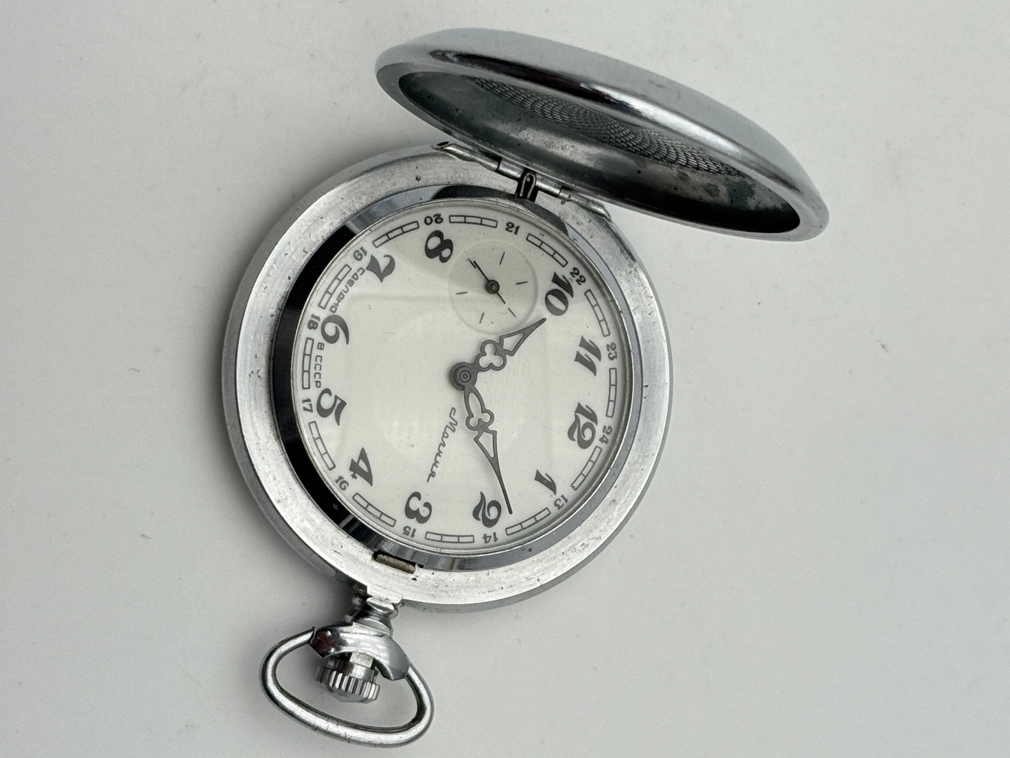 molnjia pocket watch savonette vintage cccc ussr