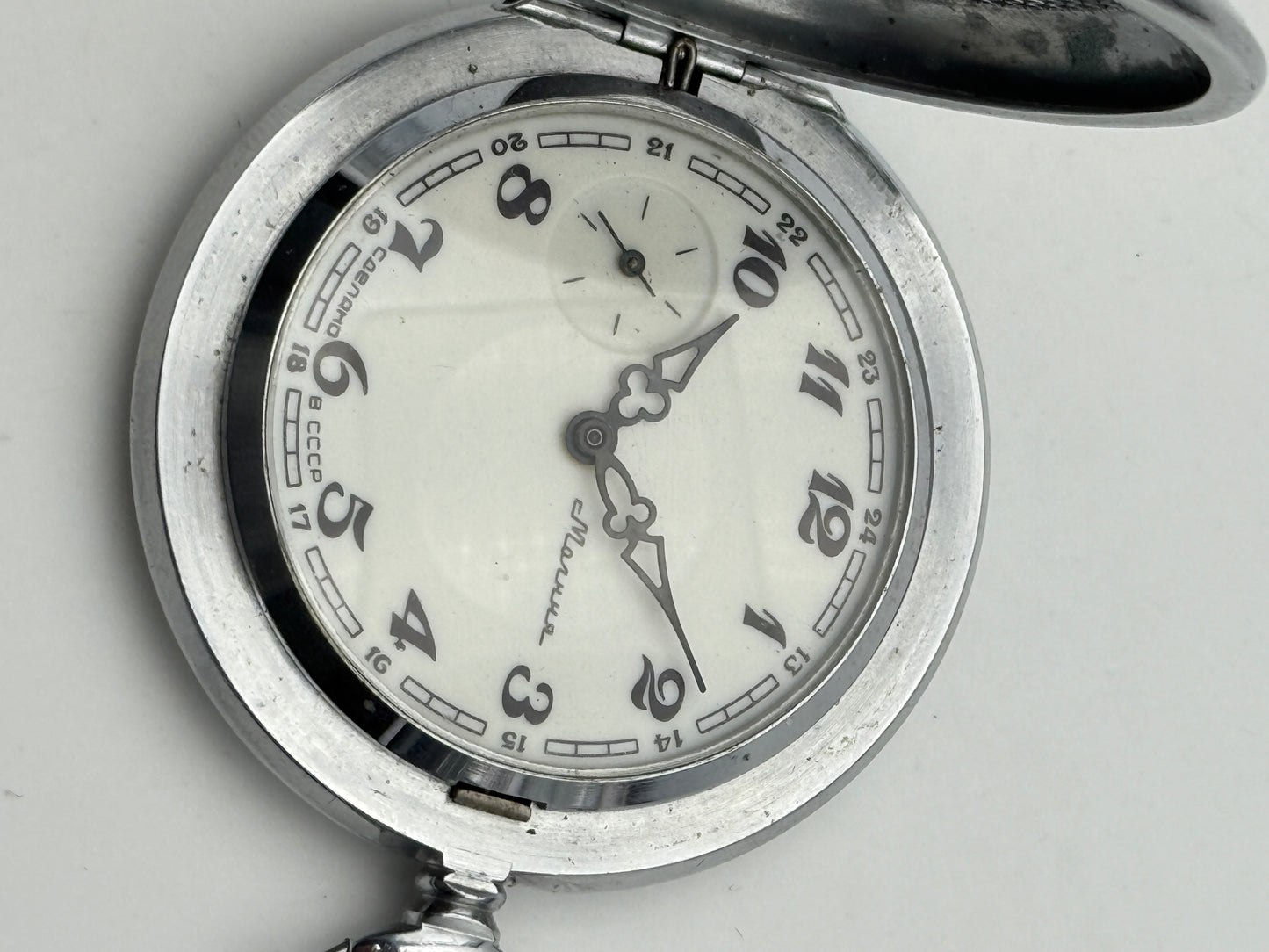 molnjia pocket watch savonette vintage cccc ussr
