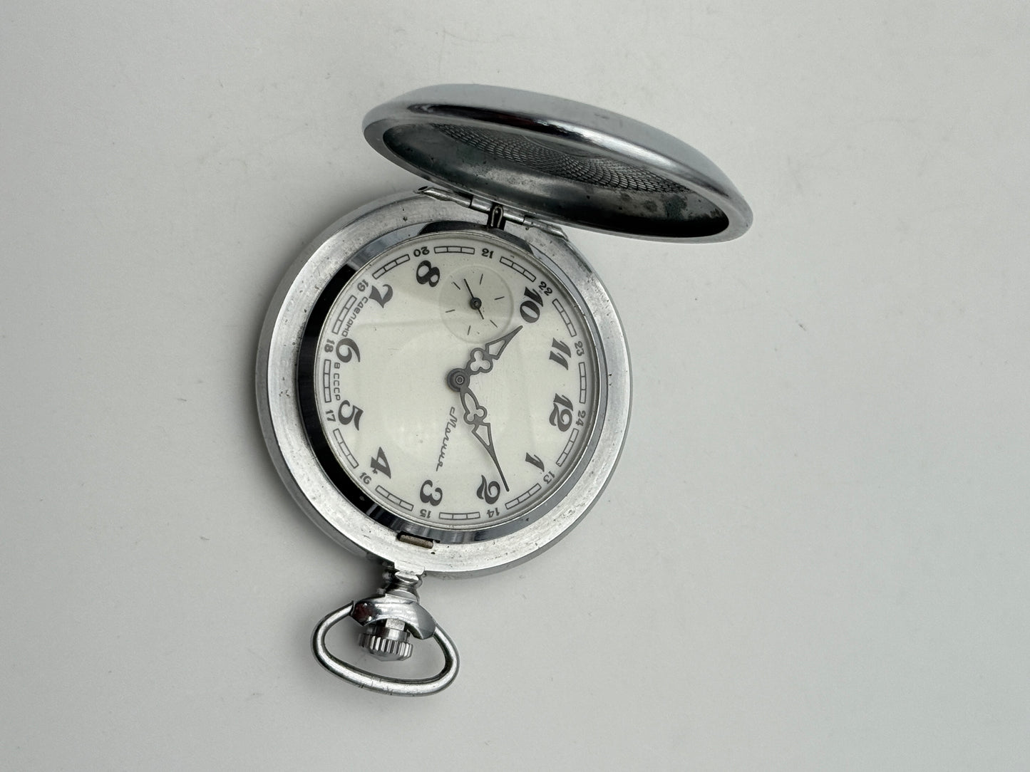 molnjia pocket watch savonette vintage cccc ussr