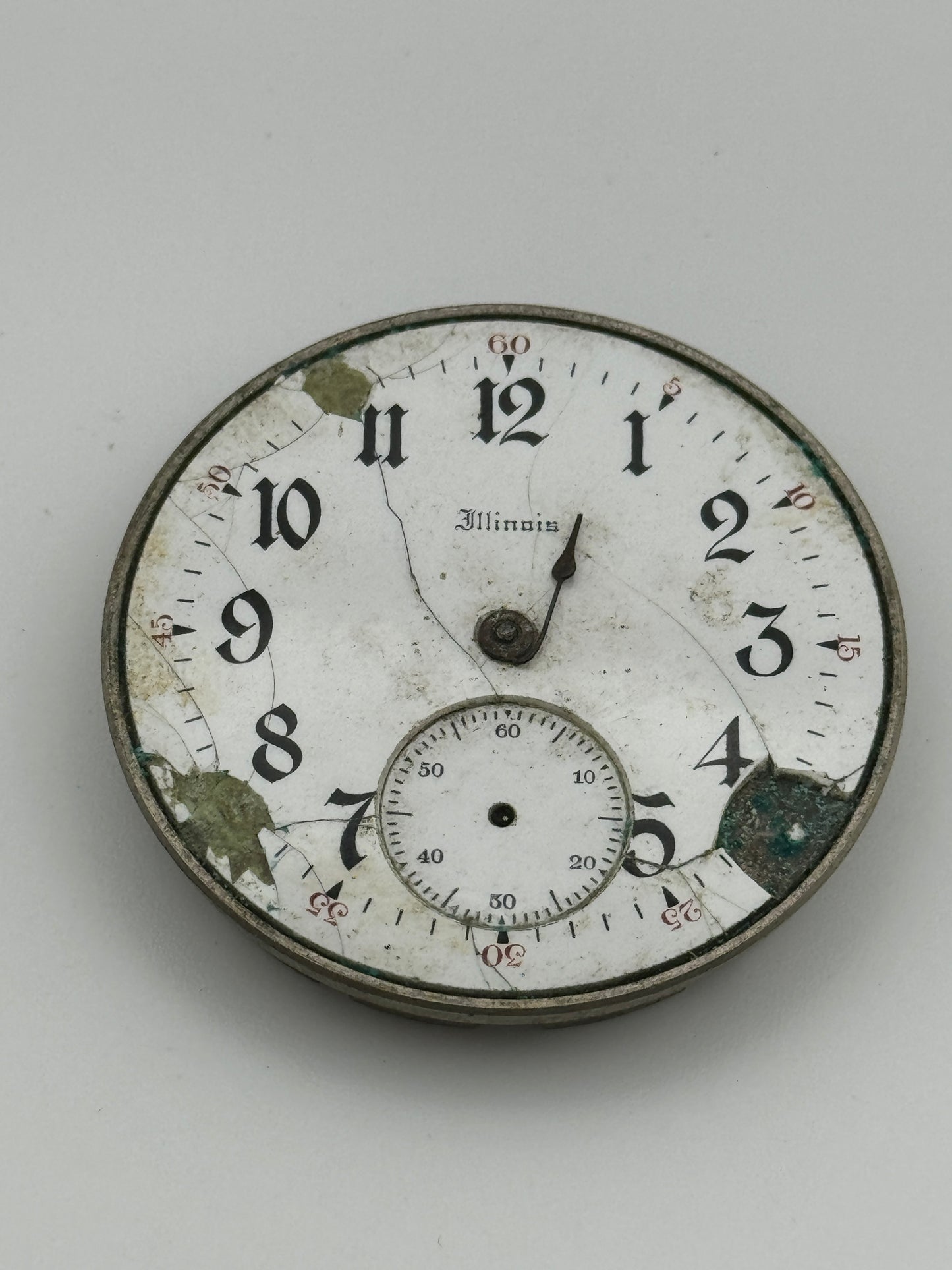 Illinois 15 jewels pocket watch movement movimento 38.7mm