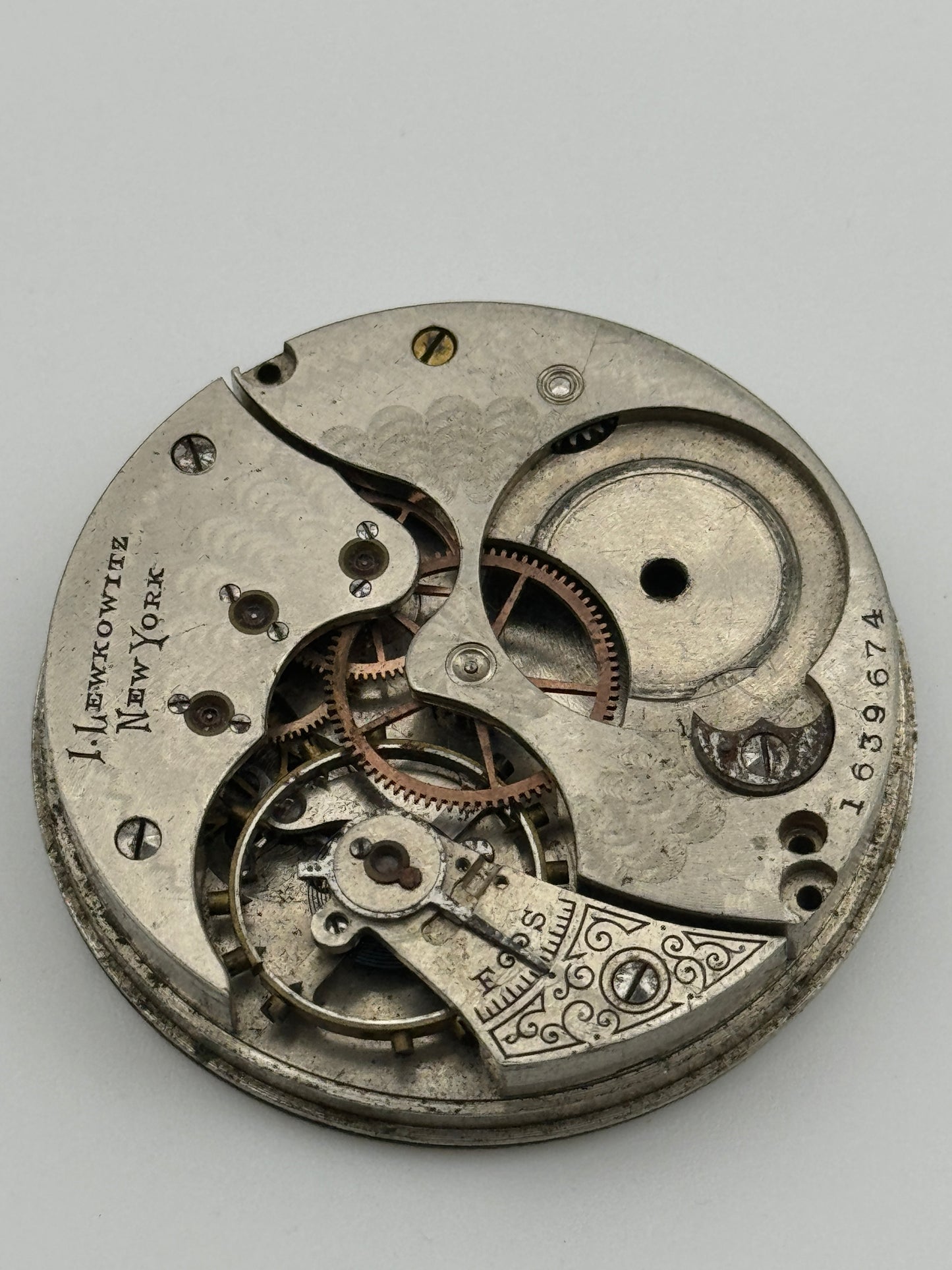 i.lewkowite new york pocket watch movement movimento 42mm