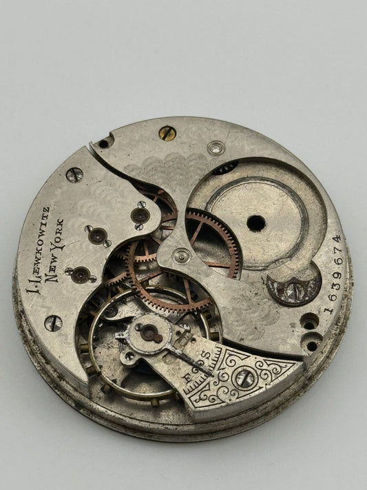 i.lewkowite new york pocket watch movement movimento 42mm