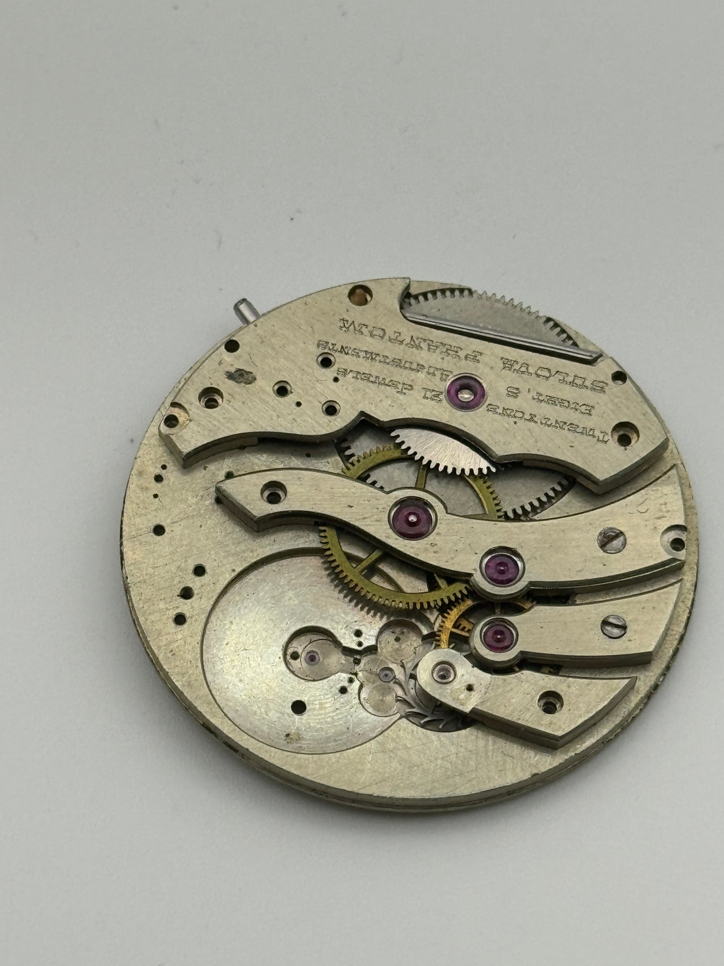 Bulova phantom 21 jewels 37.8mm pocket watch movement movimento rare