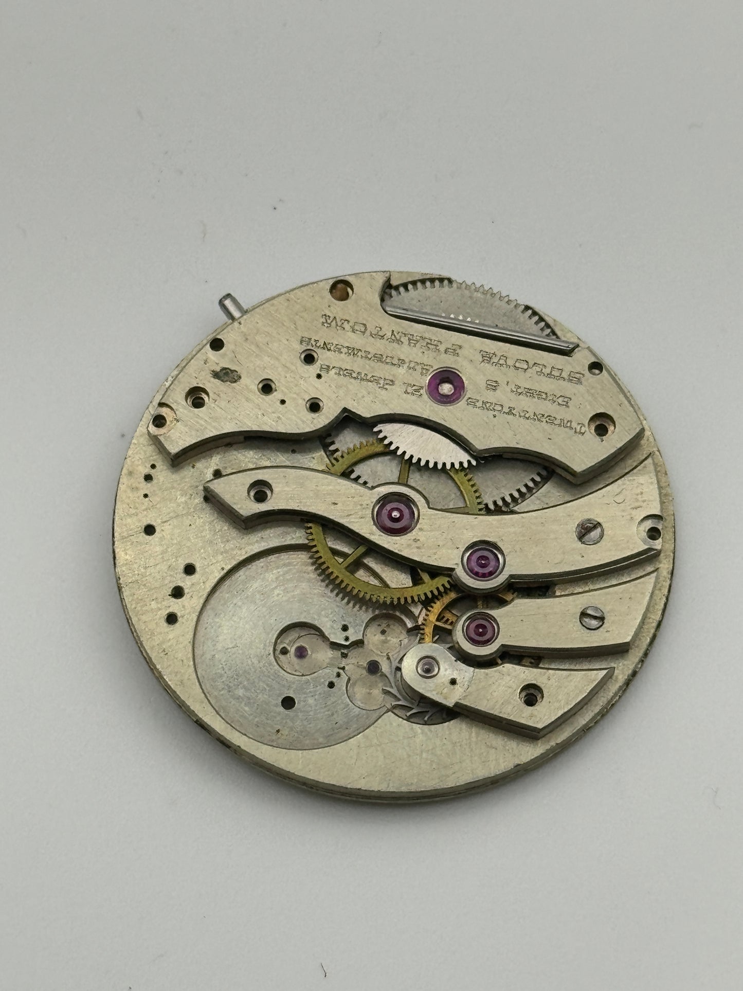 Bulova phantom 21 jewels 37.8mm pocket watch movement movimento rare